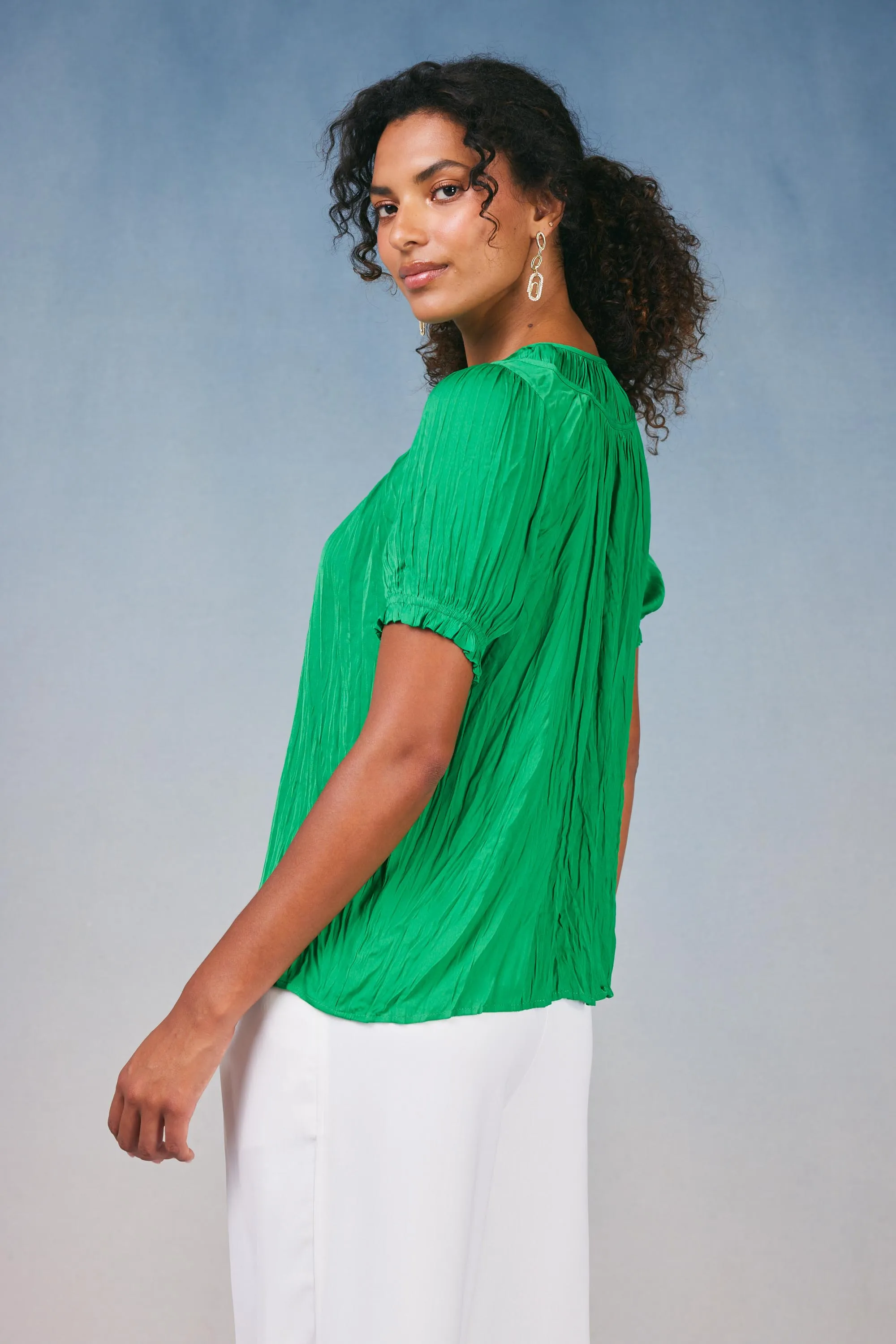Brooklyn Crinkle Top sold by Current Air product image thumbnail 4