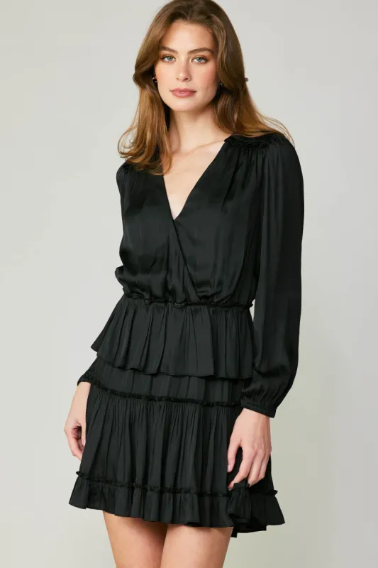 Surplice Tiered Mini Dress sold by Current Air