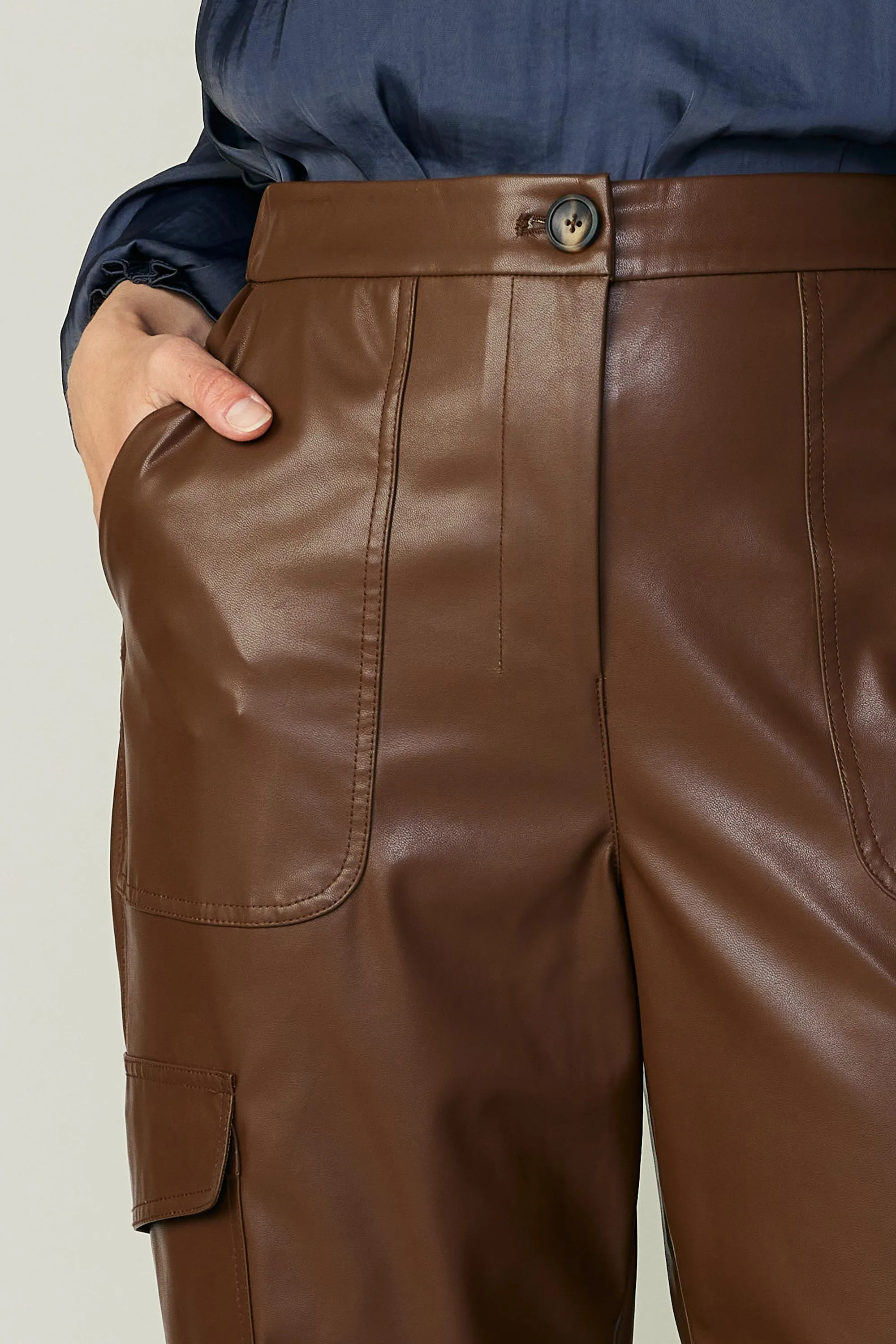 Vegan Leather Trousers sold by Current Air product image thumbnail 2