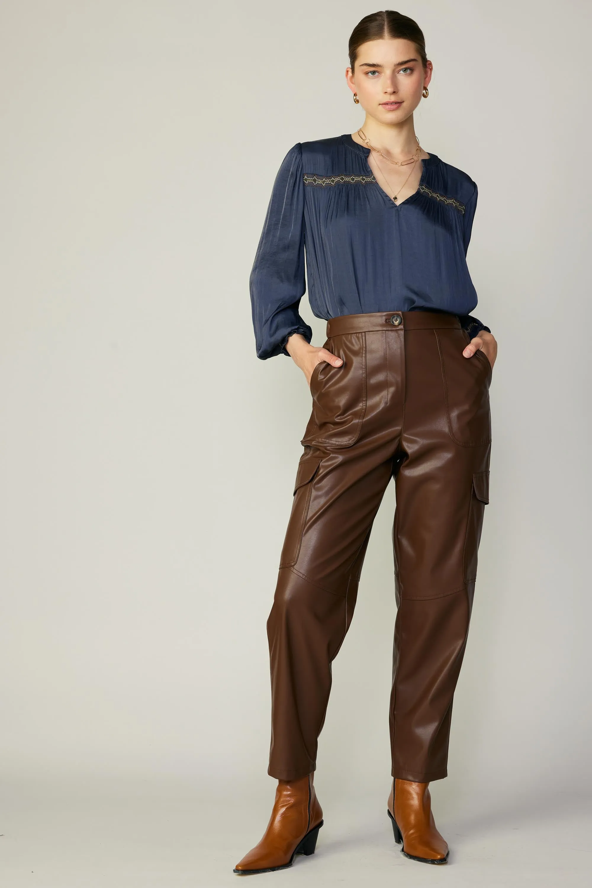 Vegan Leather Trousers sold by Current Air