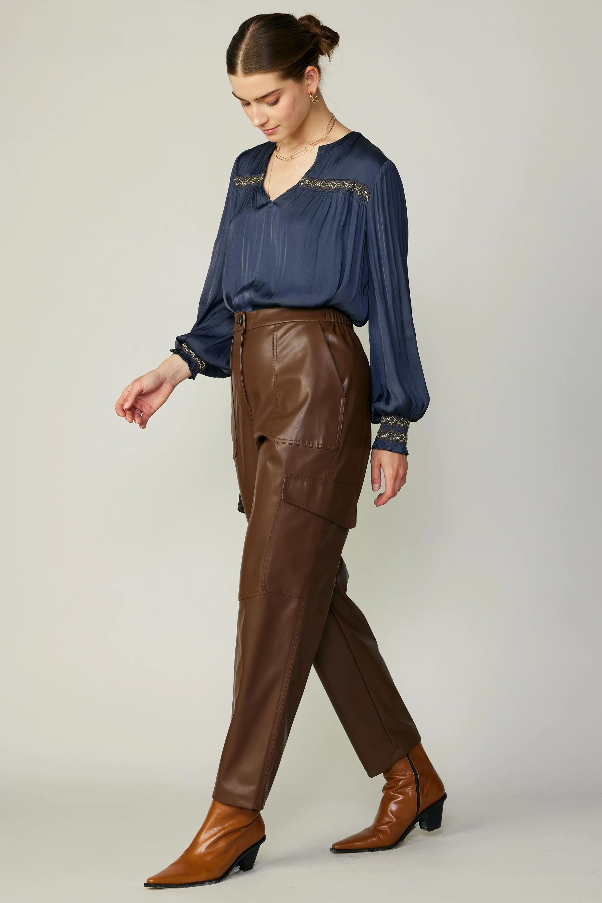 Vegan Leather Trousers sold by Current Air product image thumbnail 3