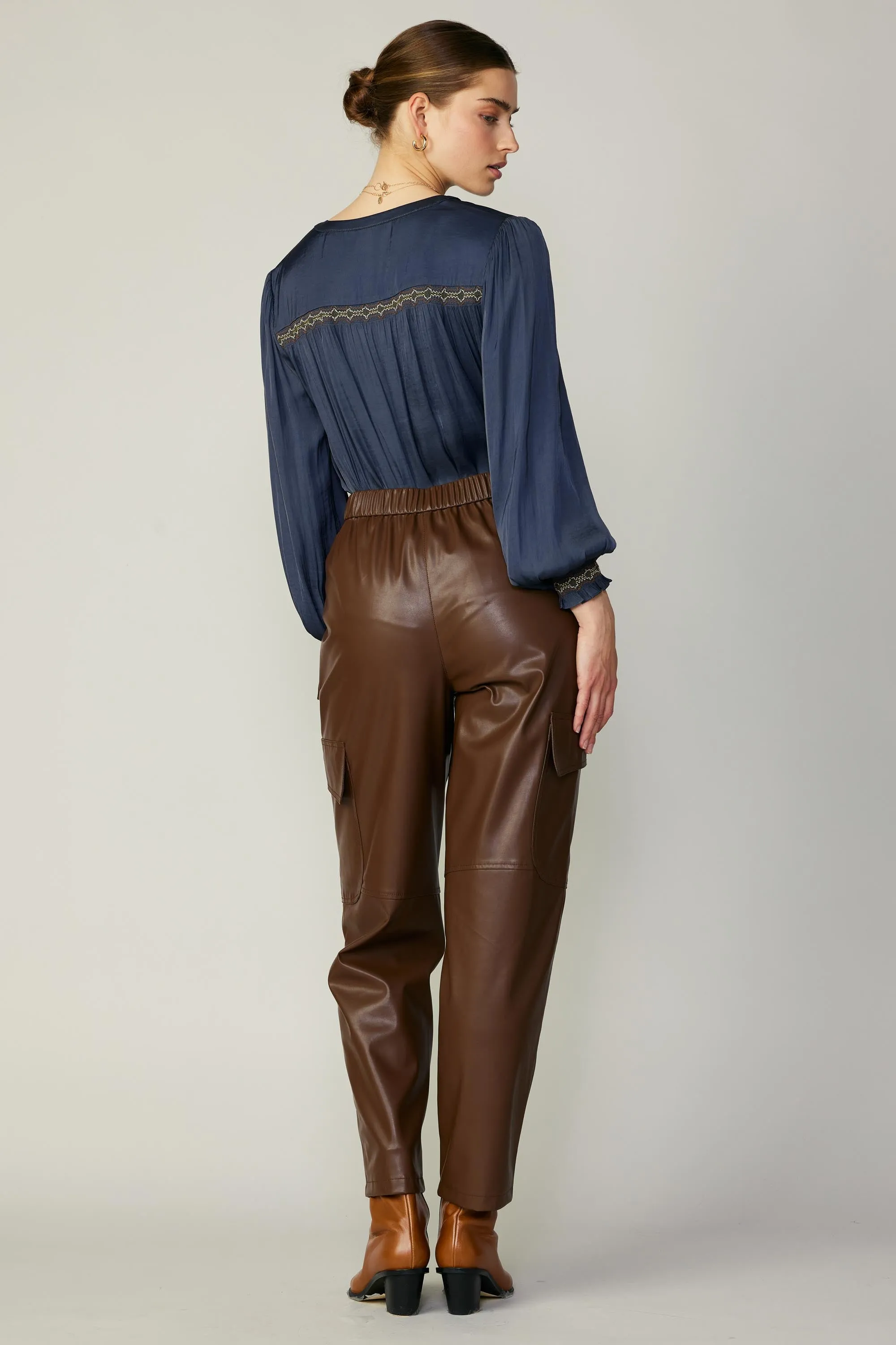 Vegan Leather Trousers sold by Current Air product image thumbnail 4