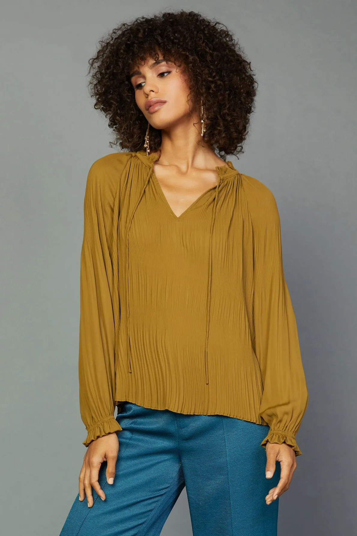 Charlotte Pleated Blouse sold by Current Air product image thumbnail 4