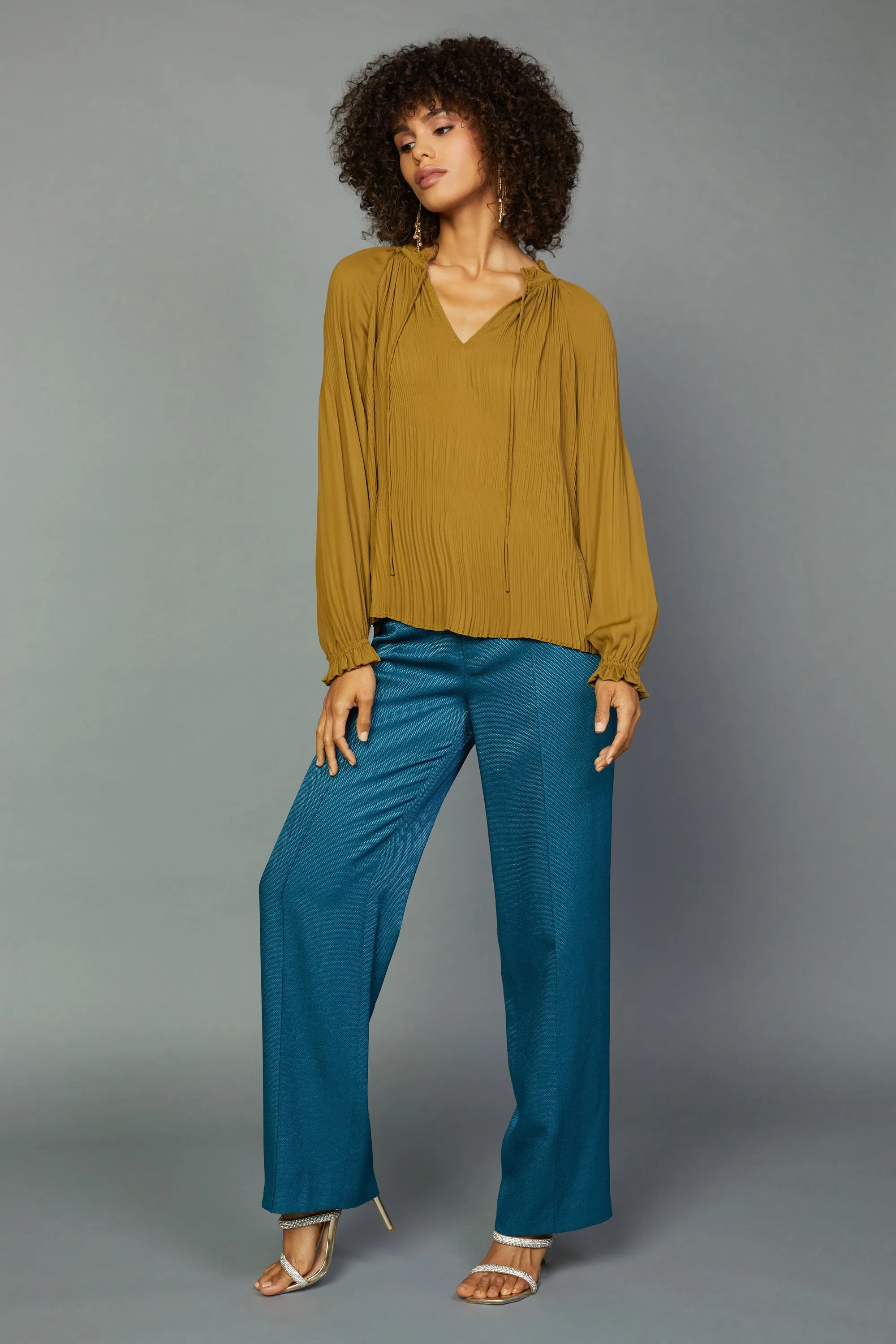 Charlotte Pleated Blouse sold by Current Air product image thumbnail 3