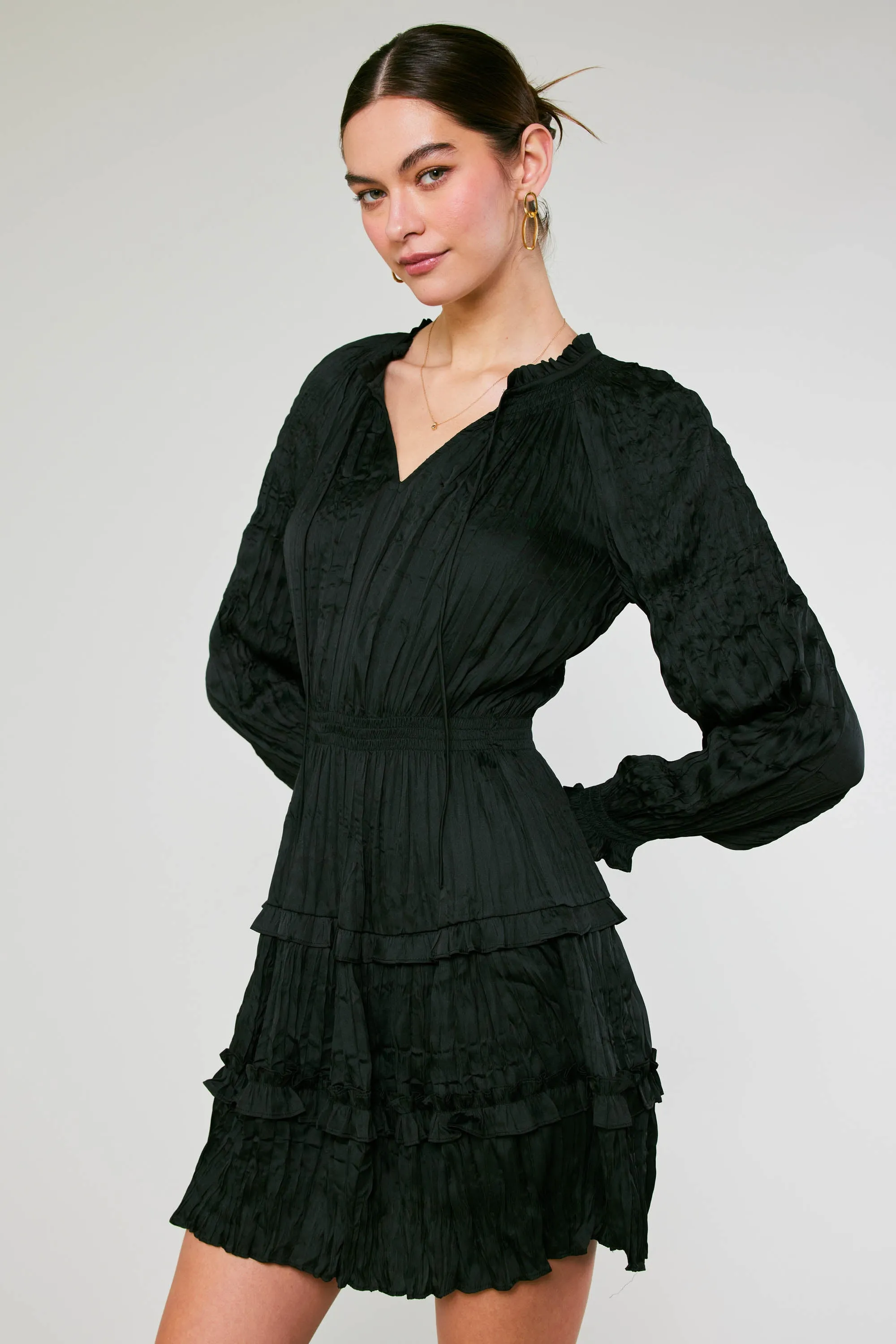 Crinkled Ruffle Mini Dress sold by Current Air product image thumbnail 2