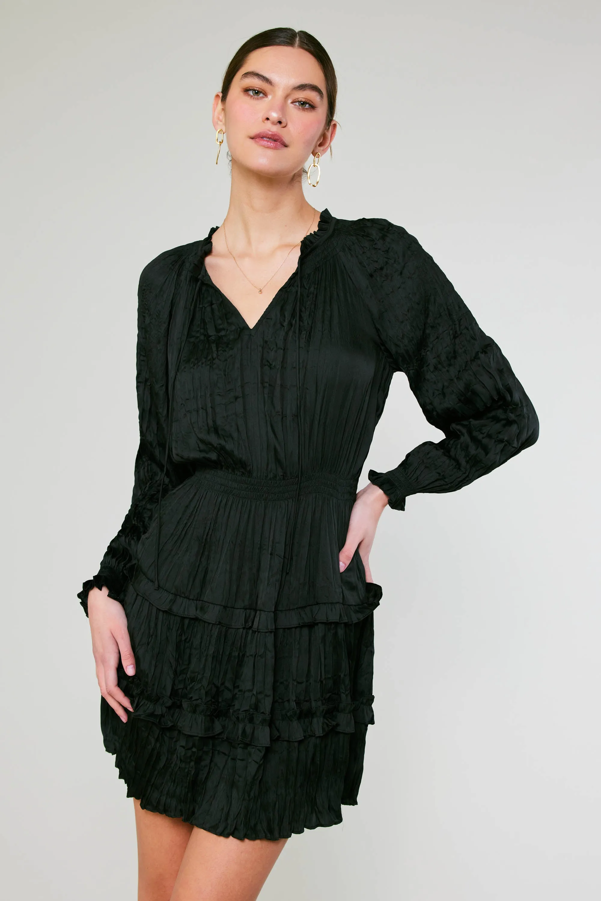 Crinkled Ruffle Mini Dress sold by Current Air