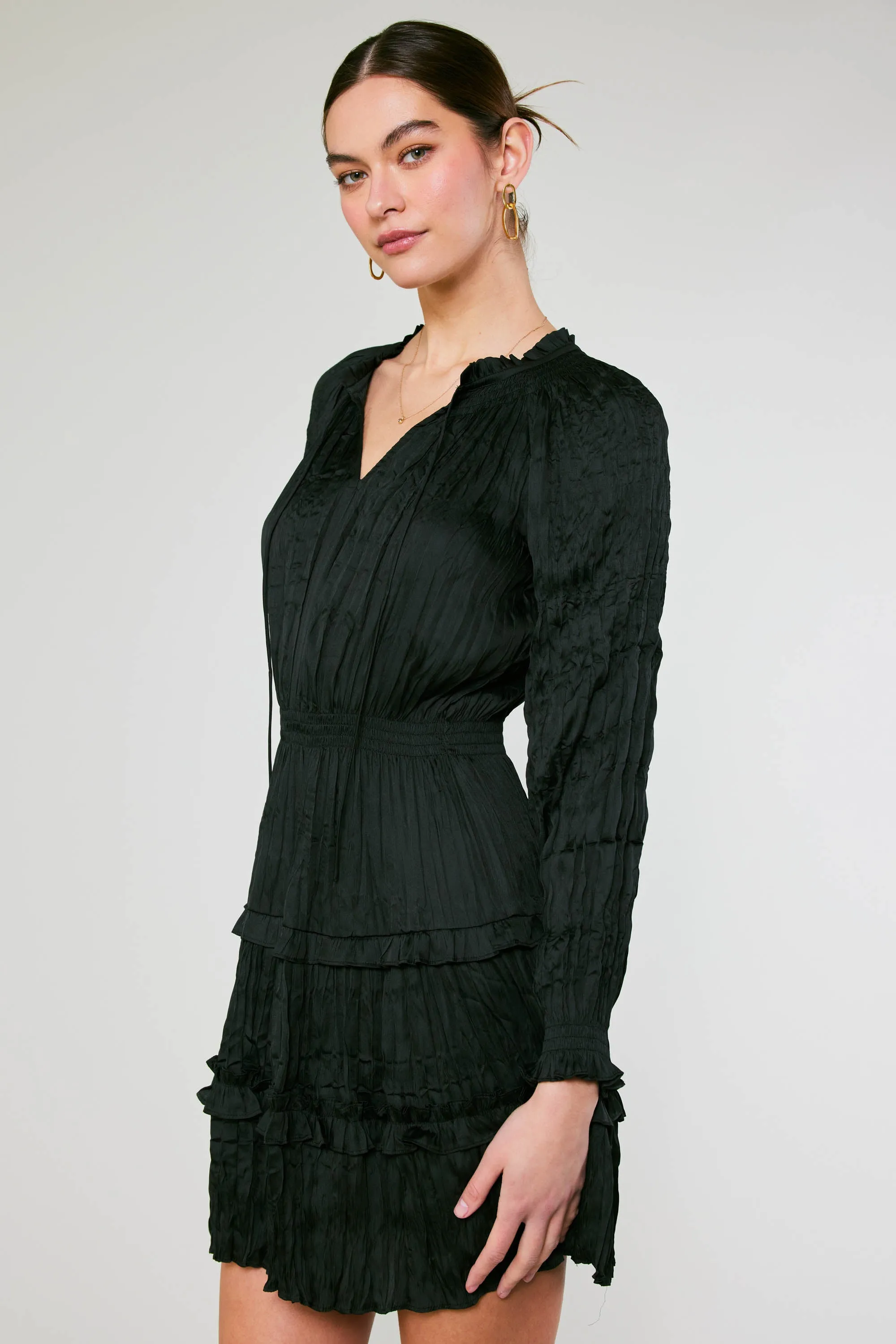 Crinkled Ruffle Mini Dress sold by Current Air product image thumbnail 4