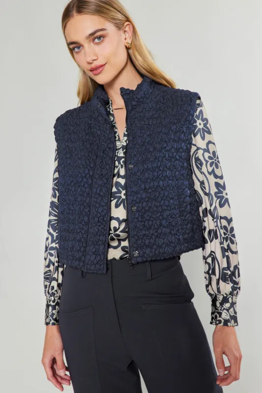 Quilted Cropped Vest sold by Current Air
