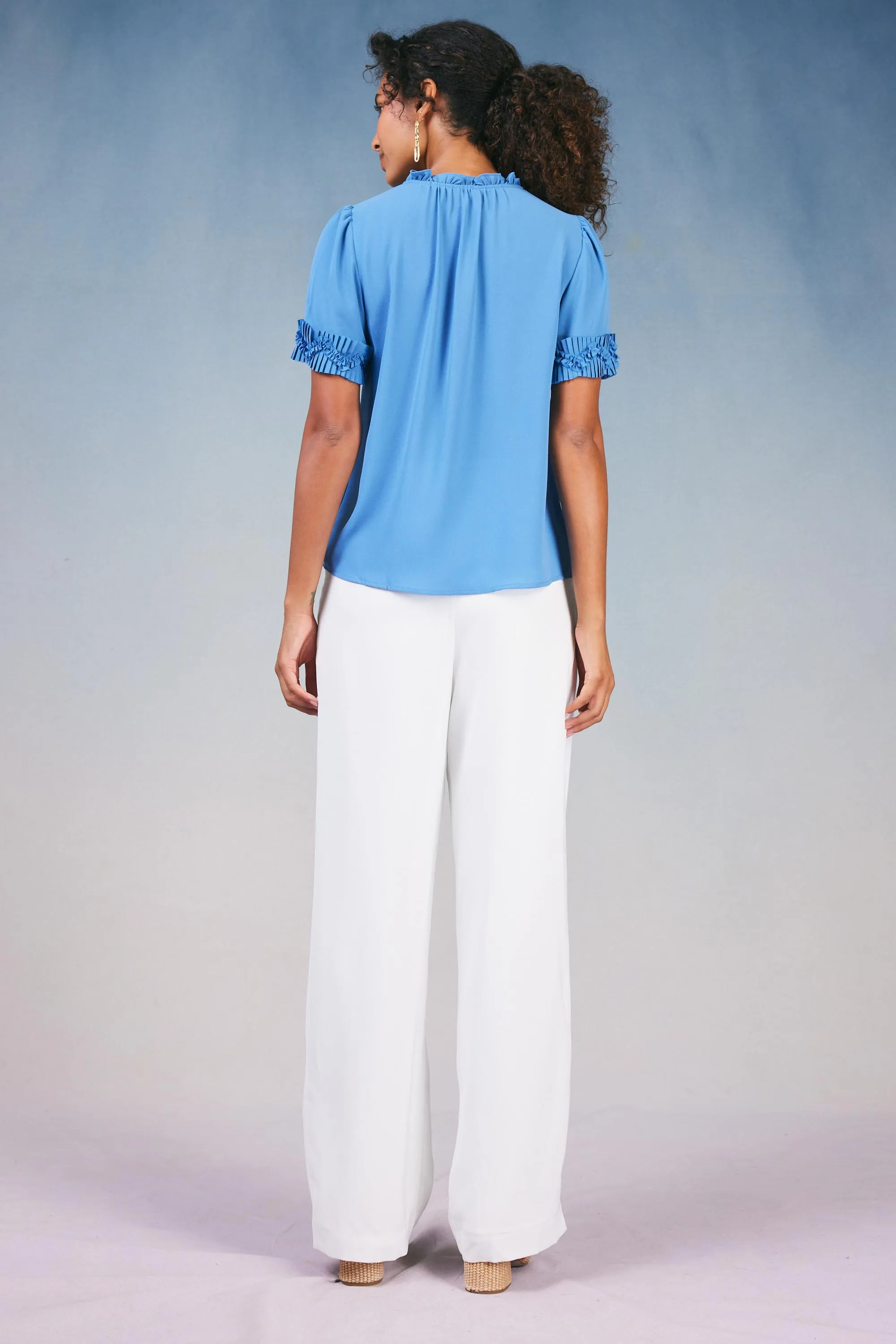 Ruffled Trim Blouse sold by Current Air product image thumbnail 4