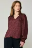 Floral Jacquard Splitneck Blouse sold by Current Air