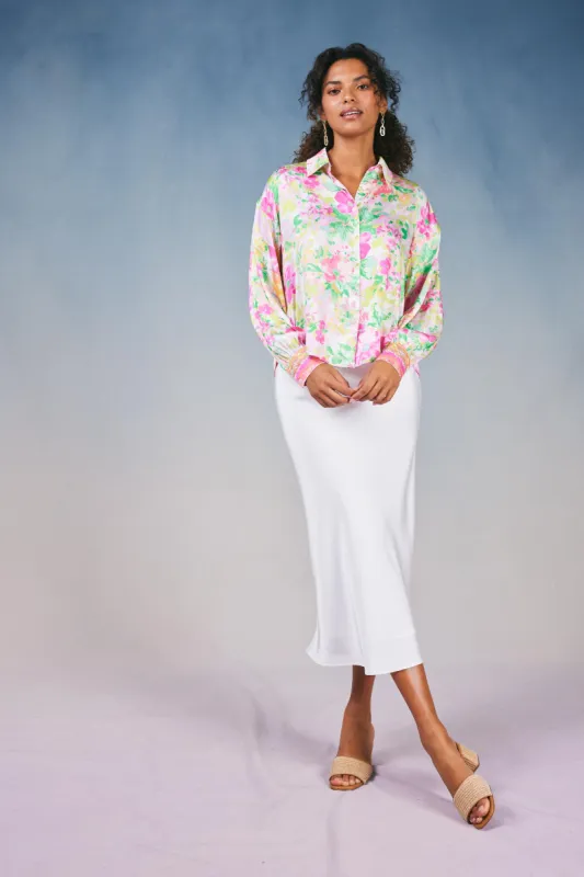 Botanical Watercolor Blouse sold by Current Air