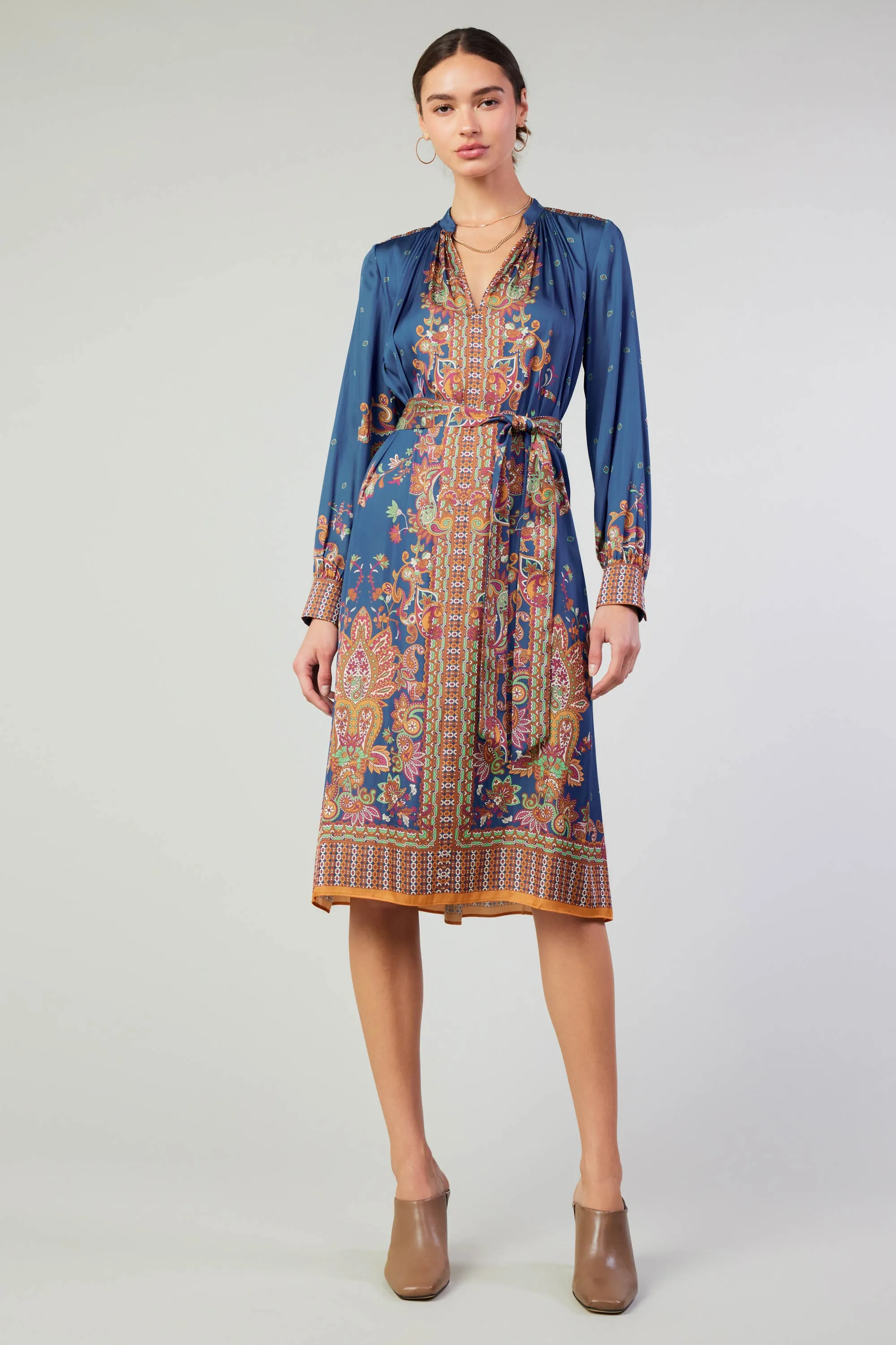 Paisley Patterned Belted Dress sold by Current Air product image thumbnail 2
