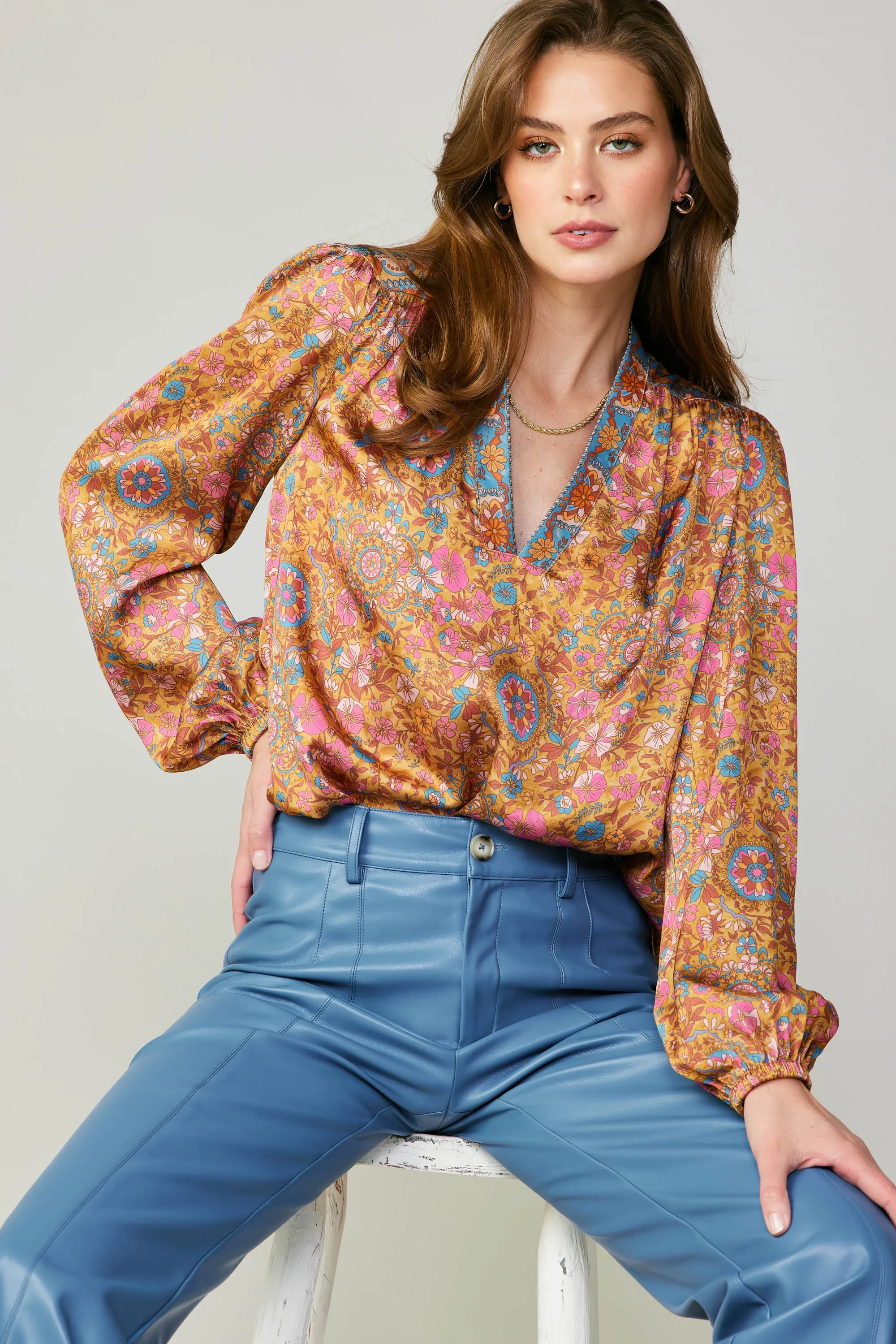 Vintage Floral Blouse sold by Current Air