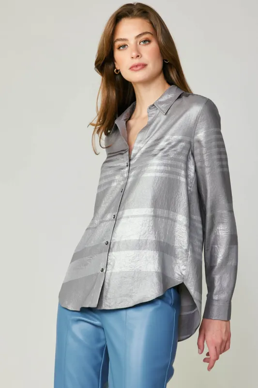 Metallic Buttonup Shirt sold by Current Air