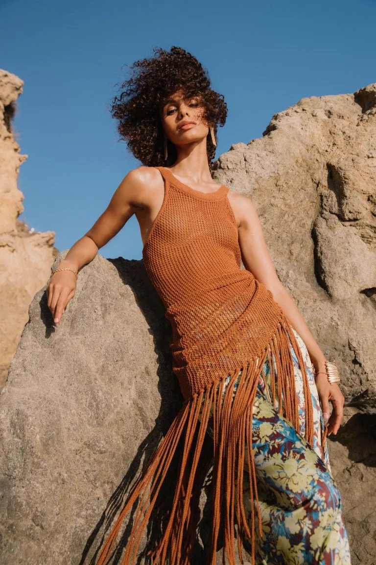 Halter Neck Crochet Fringe Dress sold by Current Air product image thumbnail 2