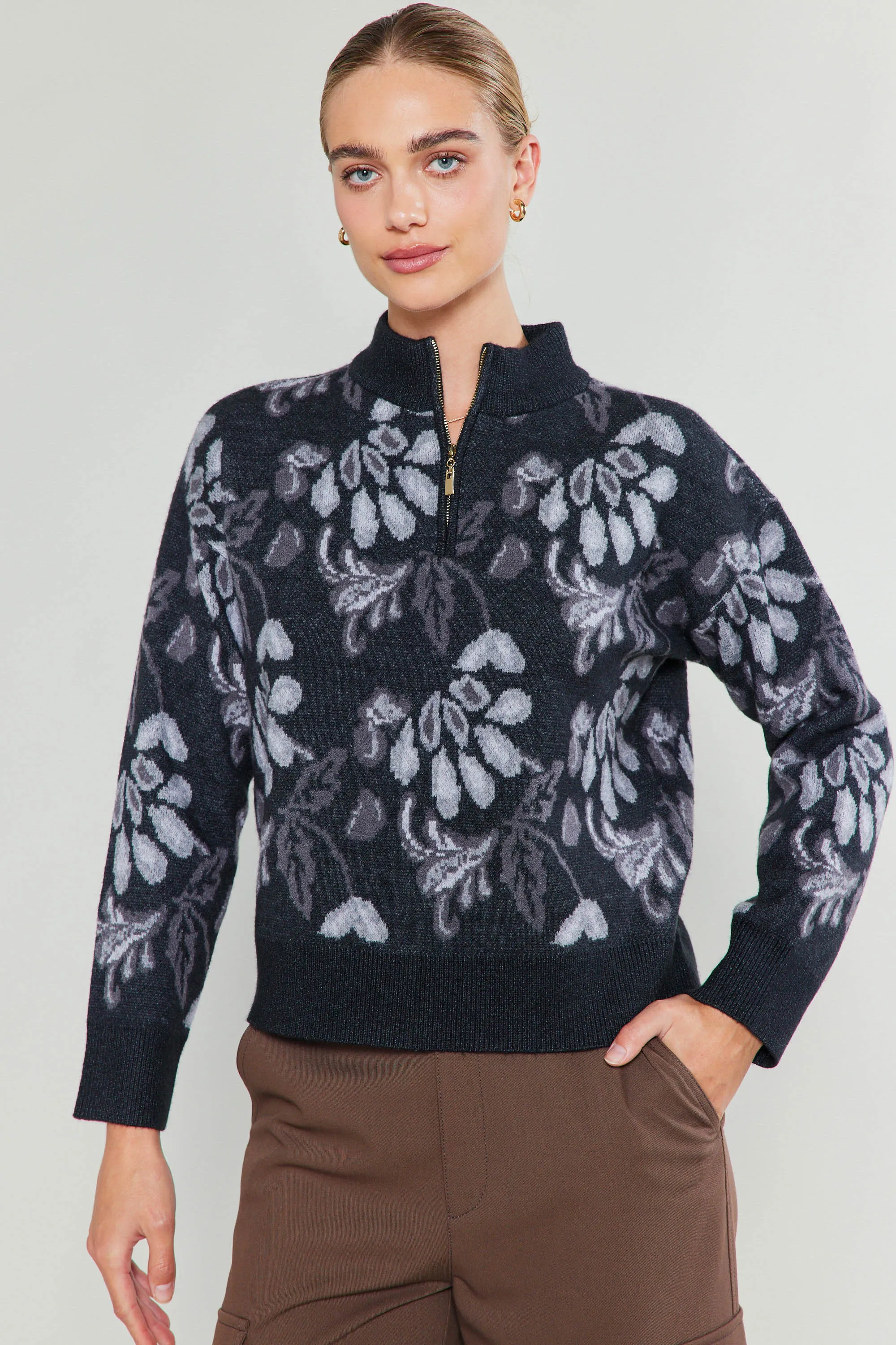 Floral Jacquard Sweater sold by Current Air