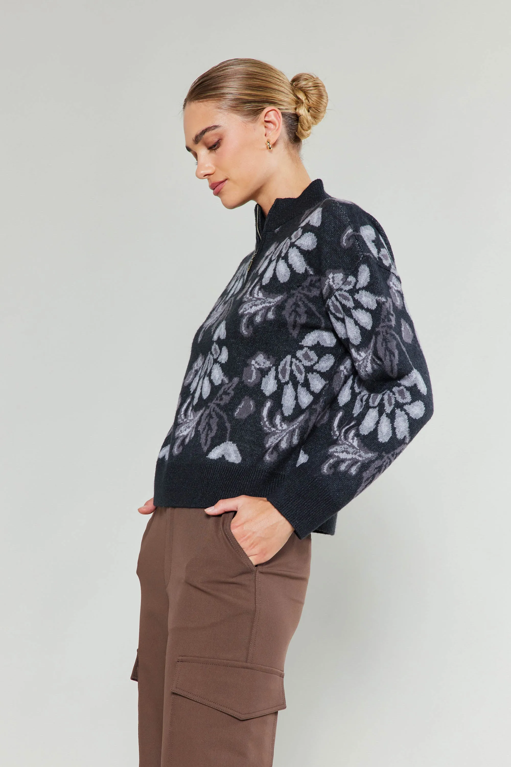 Floral Jacquard Sweater sold by Current Air product image thumbnail 4