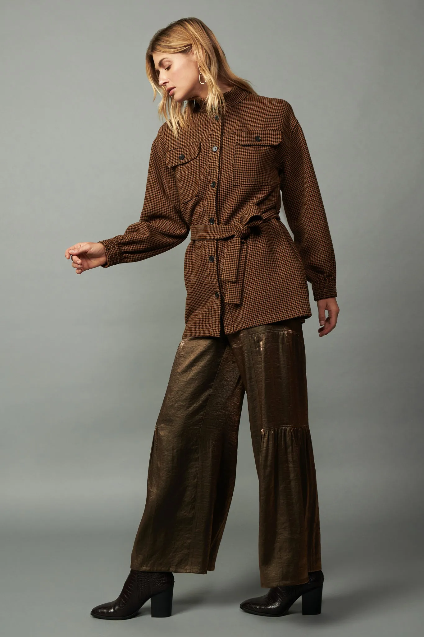 Houndstooth Oversized Jacket sold by Current Air