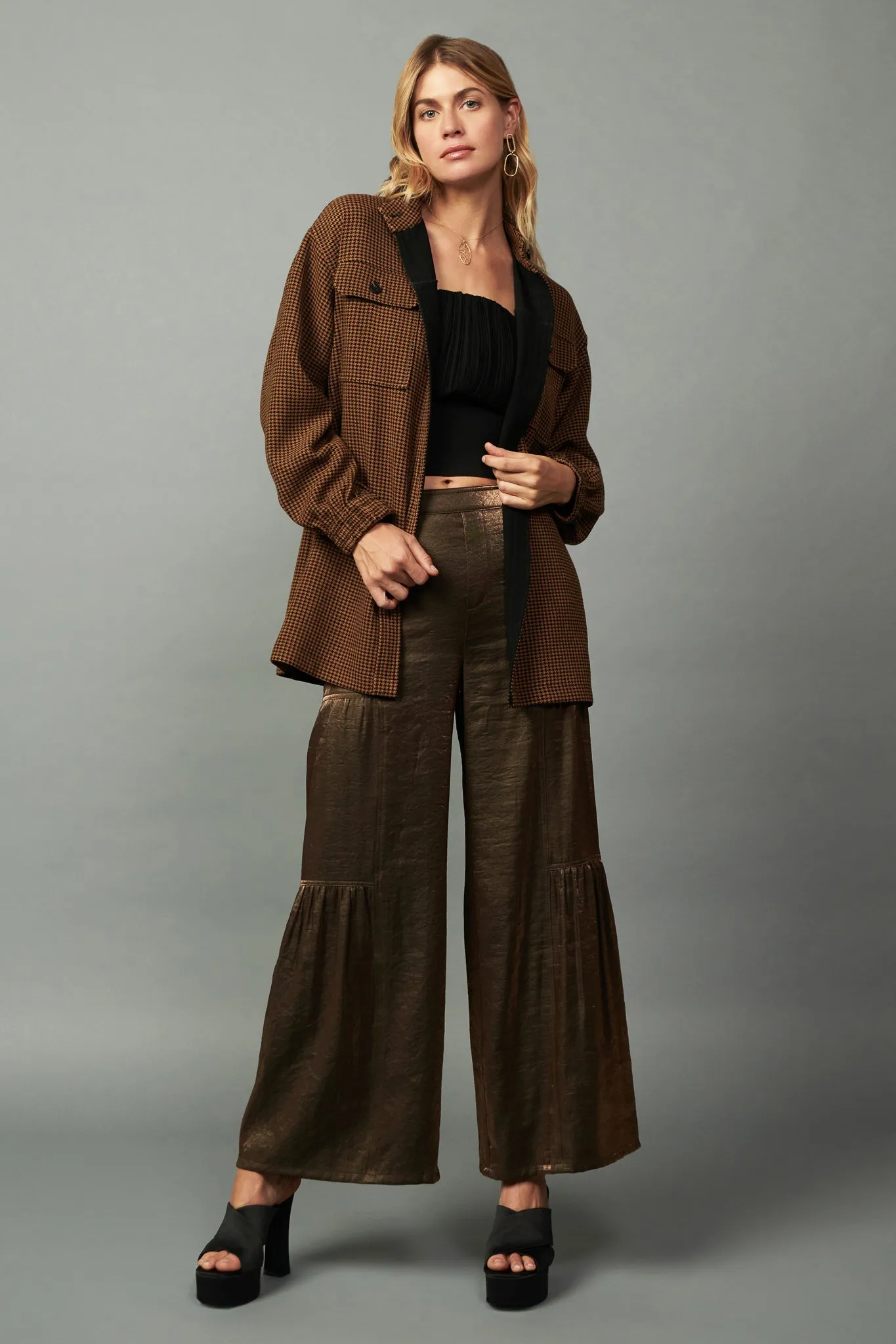 Houndstooth Oversized Jacket sold by Current Air product image thumbnail 3