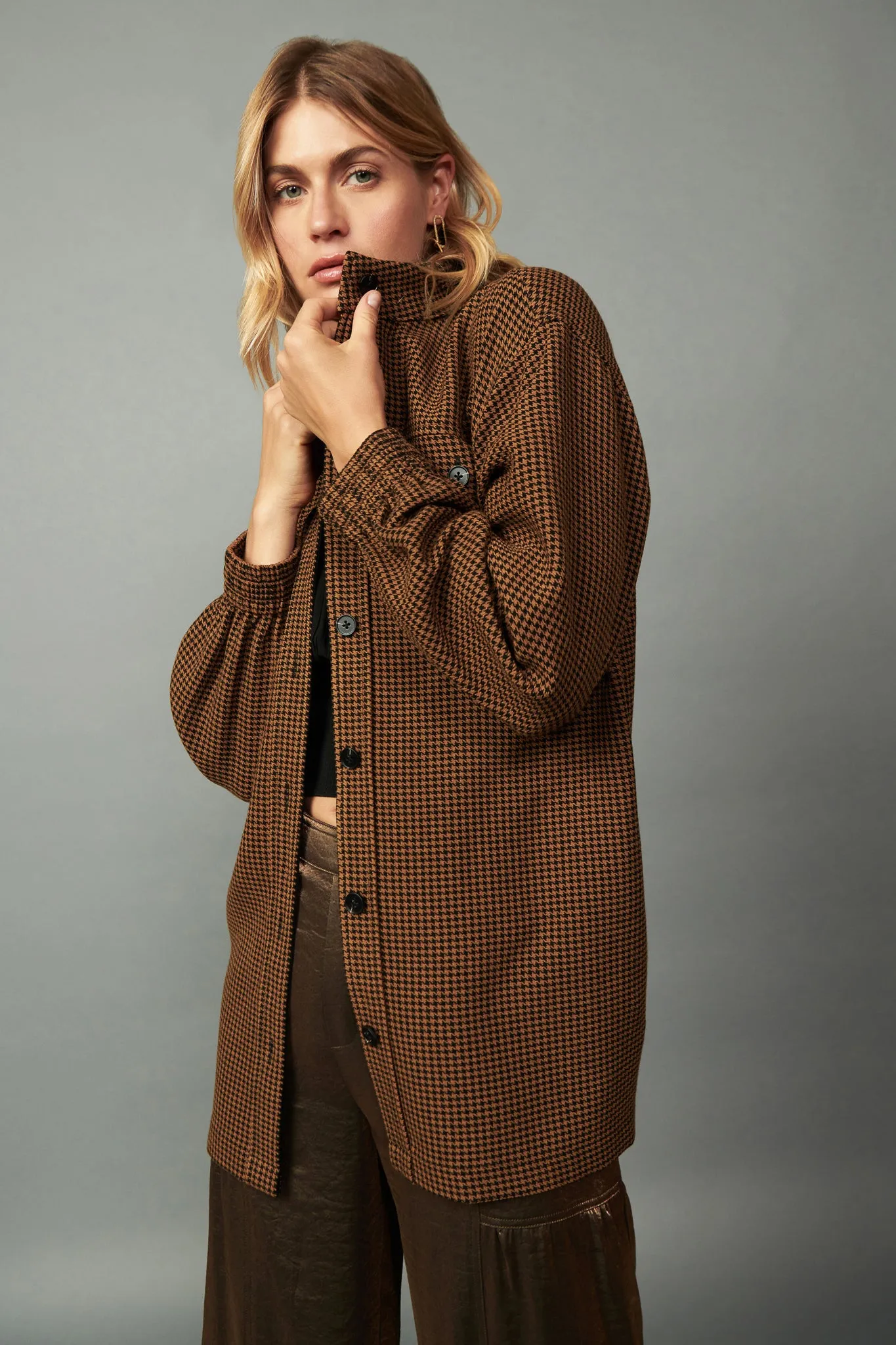 Houndstooth Oversized Jacket sold by Current Air product image thumbnail 5