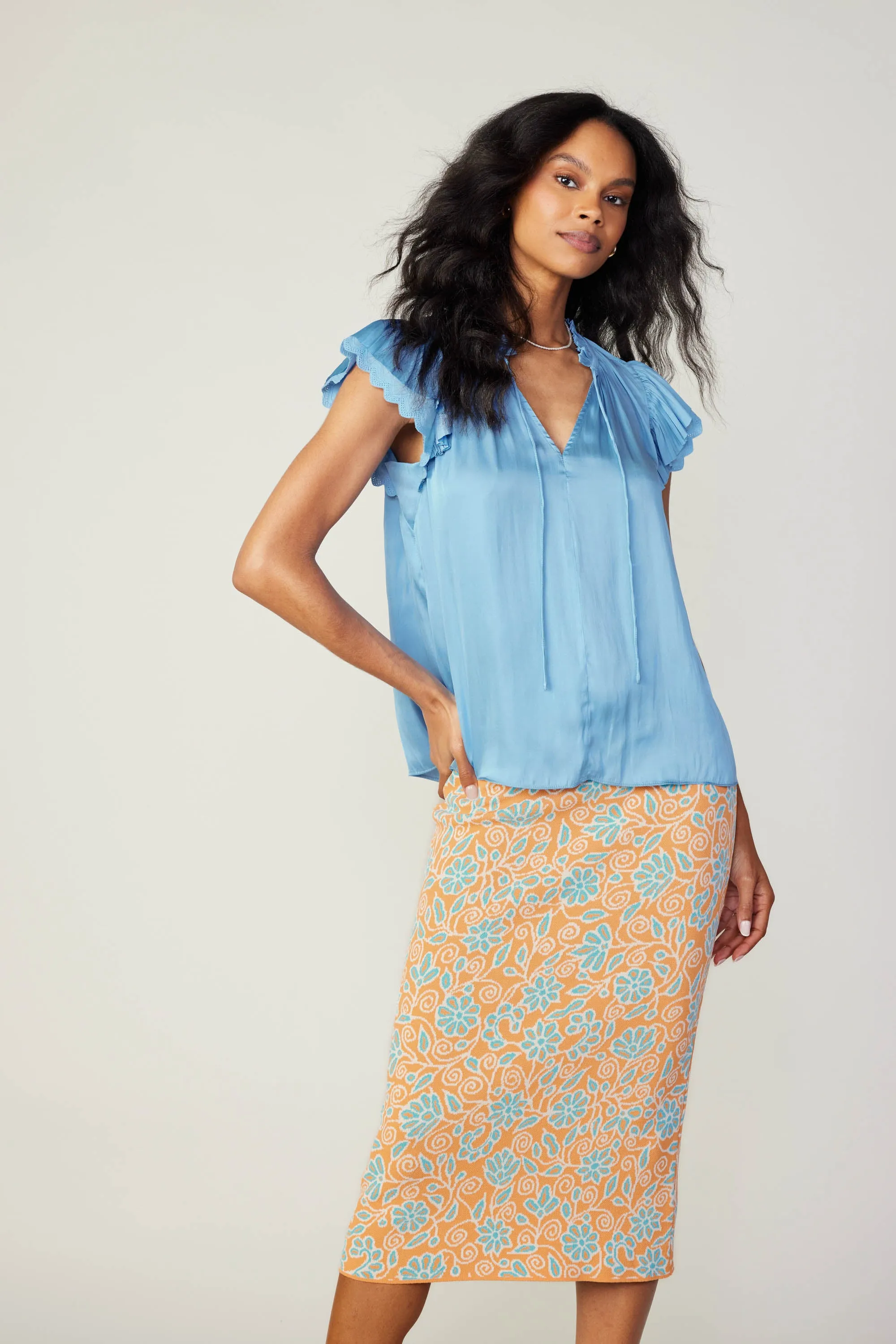 Layered Lace Sleeve Top sold by Current Air product image thumbnail 2