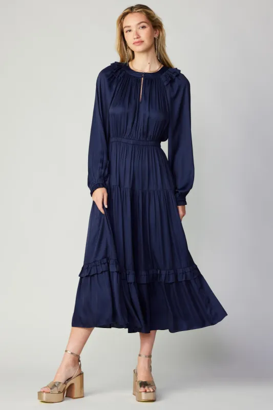 Hera Ruffled Midi Dress sold by Current Air