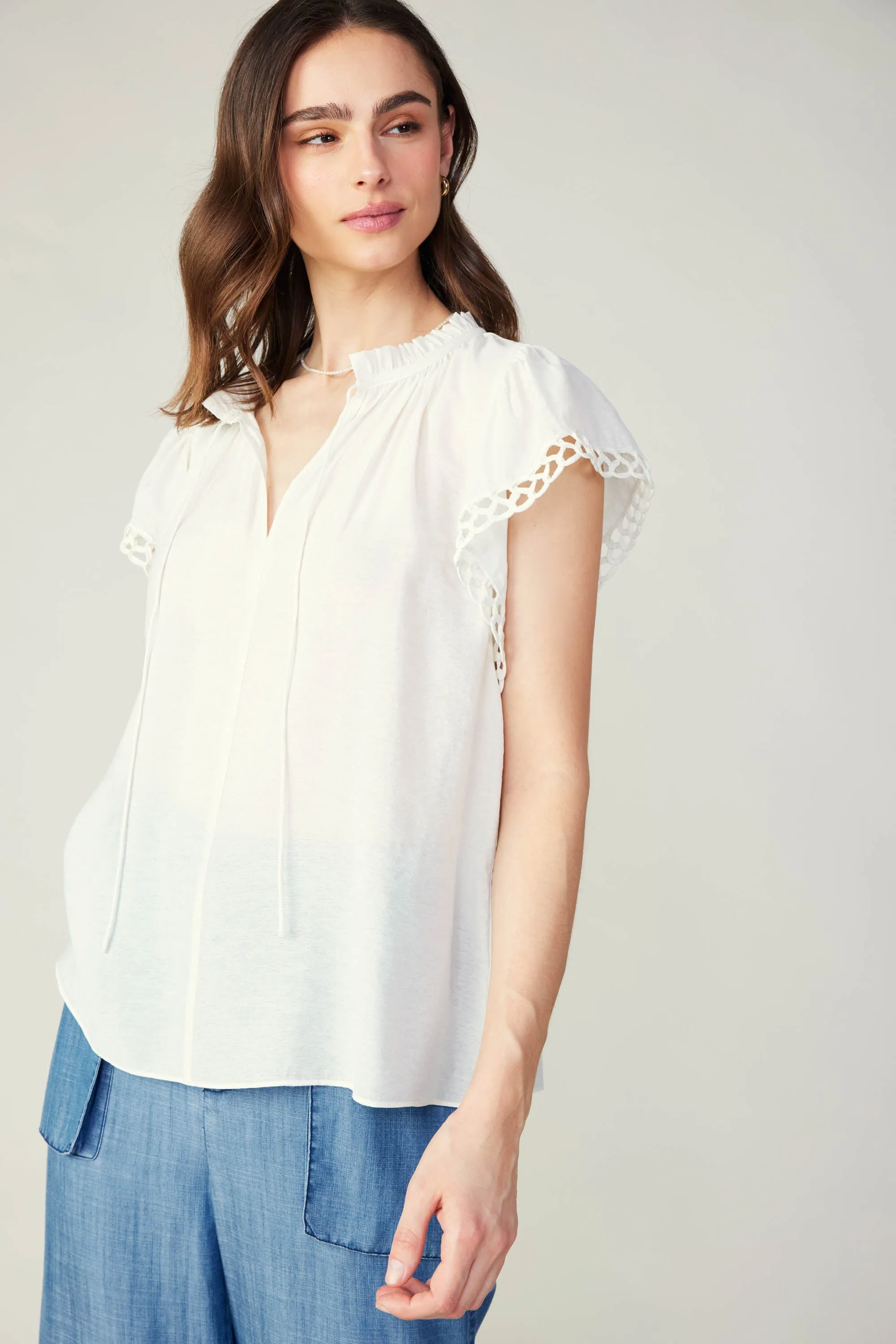Eyelet Blouse sold by Current Air product image thumbnail 4