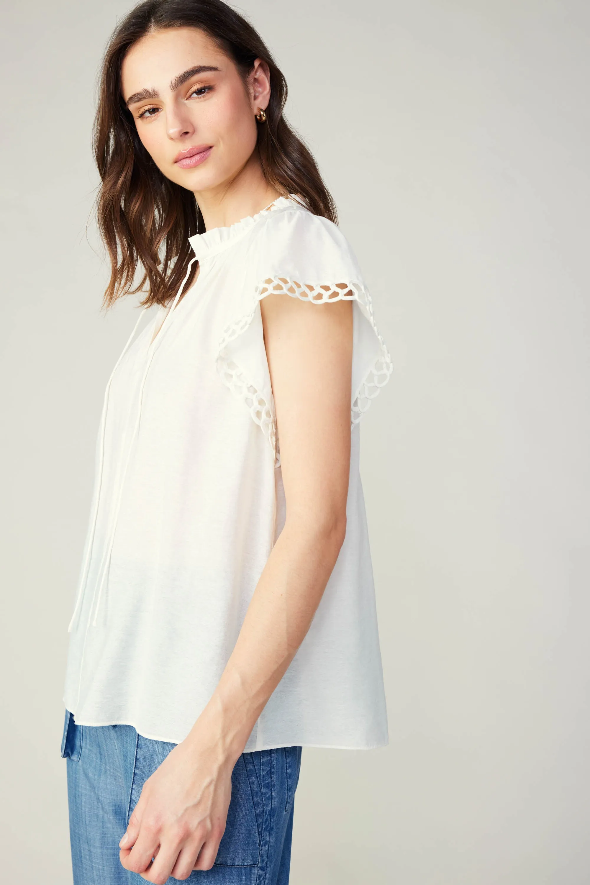 Eyelet Blouse sold by Current Air product image thumbnail 3