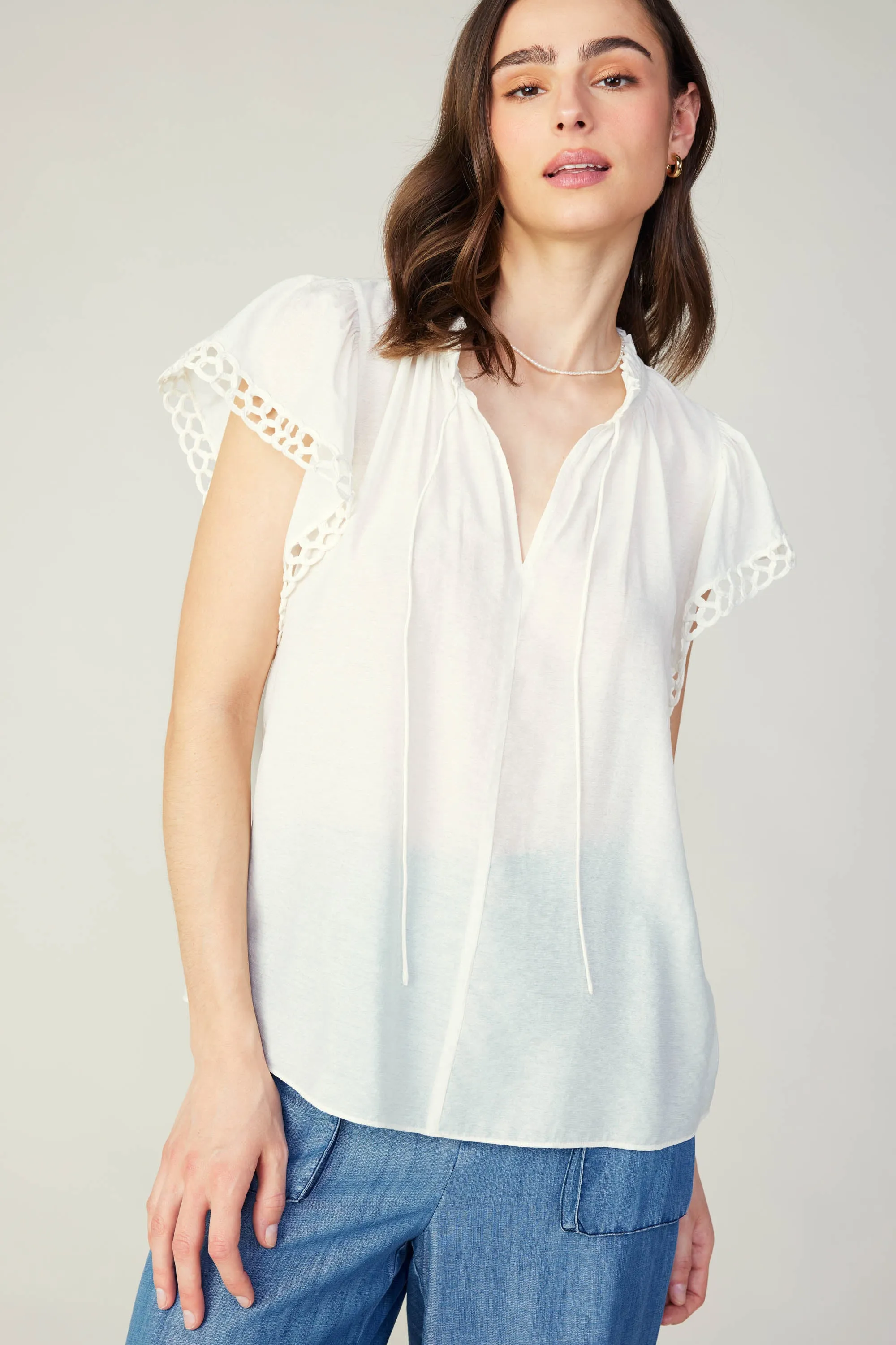 Eyelet Blouse sold by Current Air product image thumbnail 2