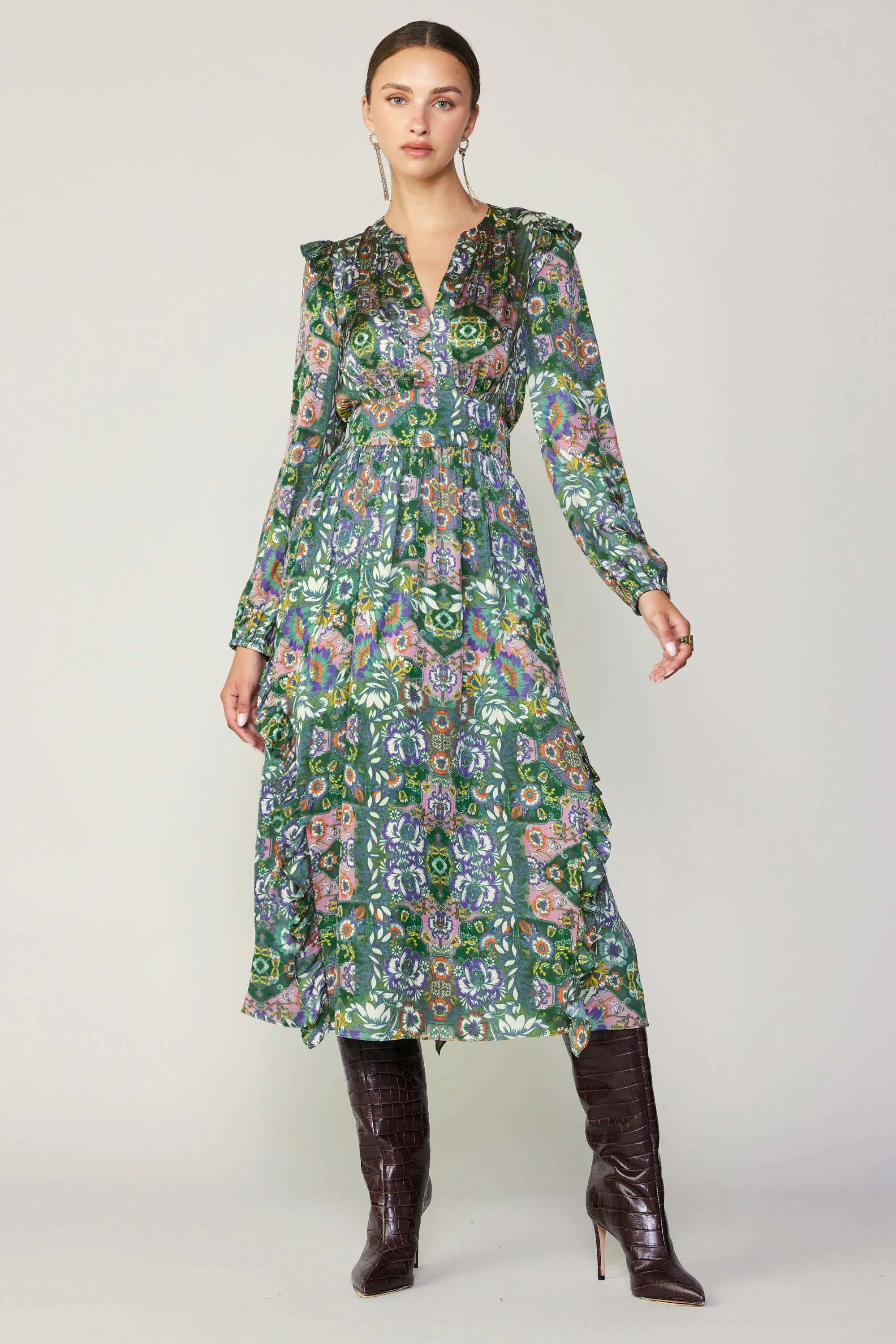 Emmaline Floral Midi Dress sold by Current Air product image thumbnail 2
