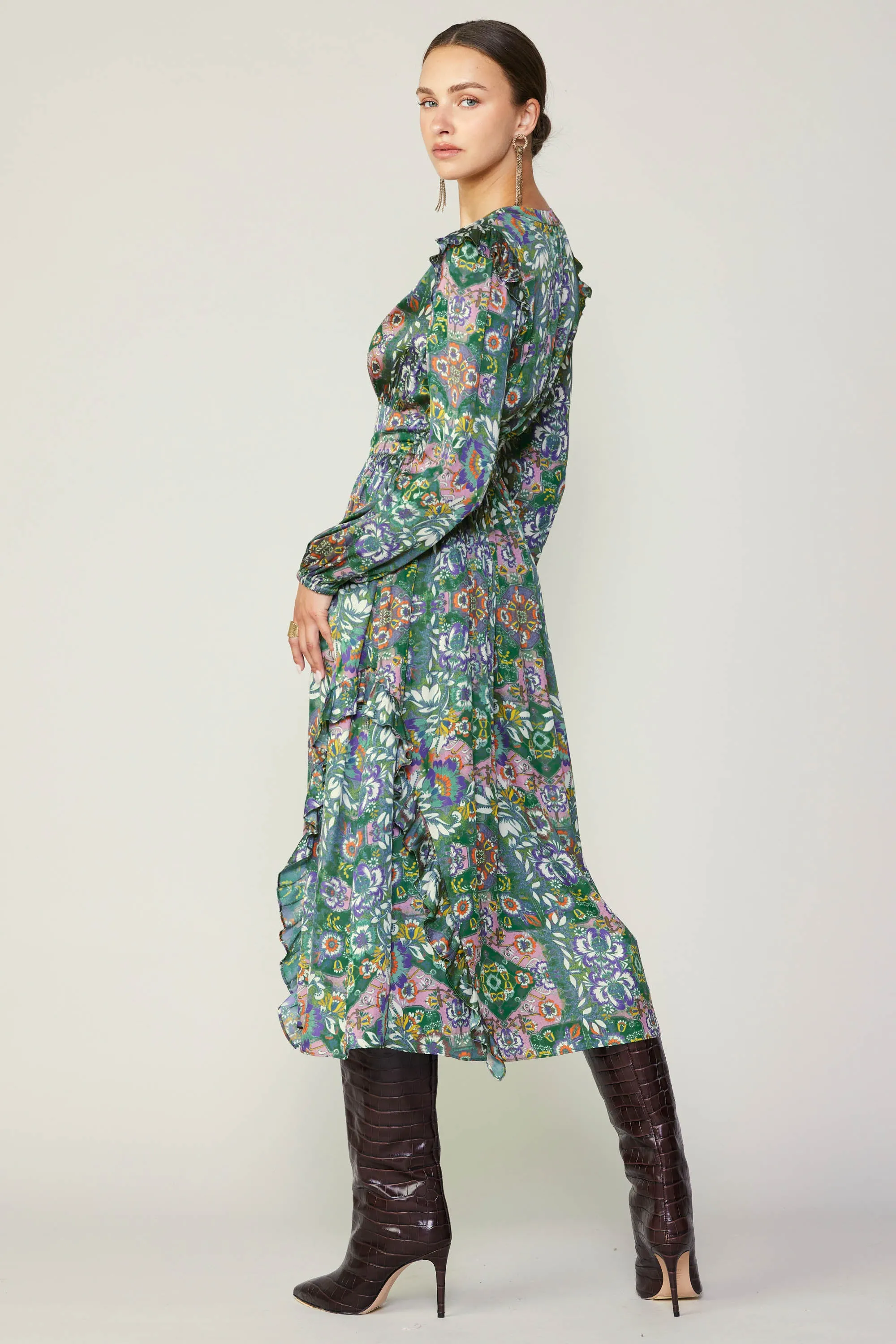 Emmaline Floral Midi Dress sold by Current Air product image thumbnail 5