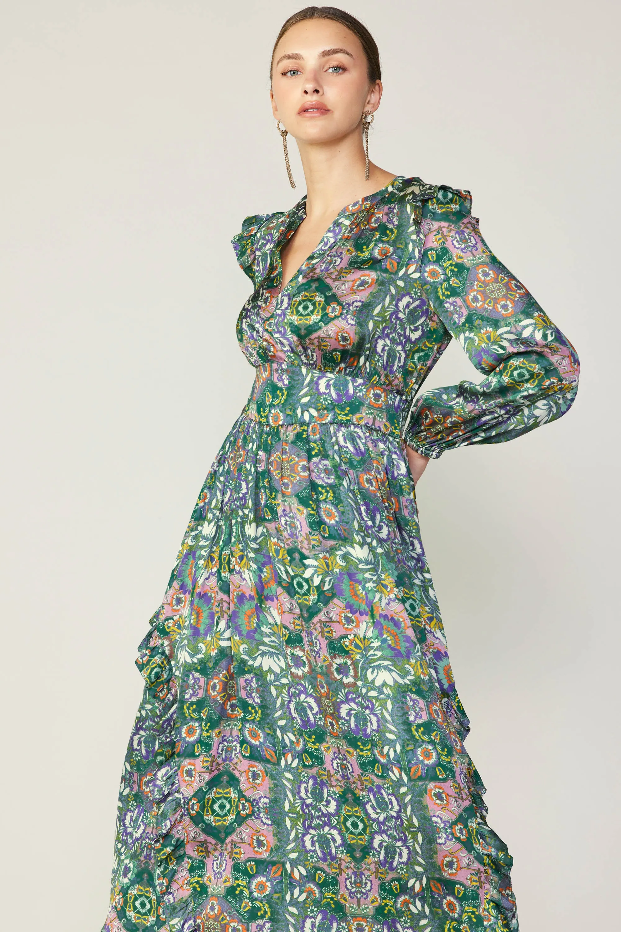 Emmaline Floral Midi Dress sold by Current Air product image thumbnail 4
