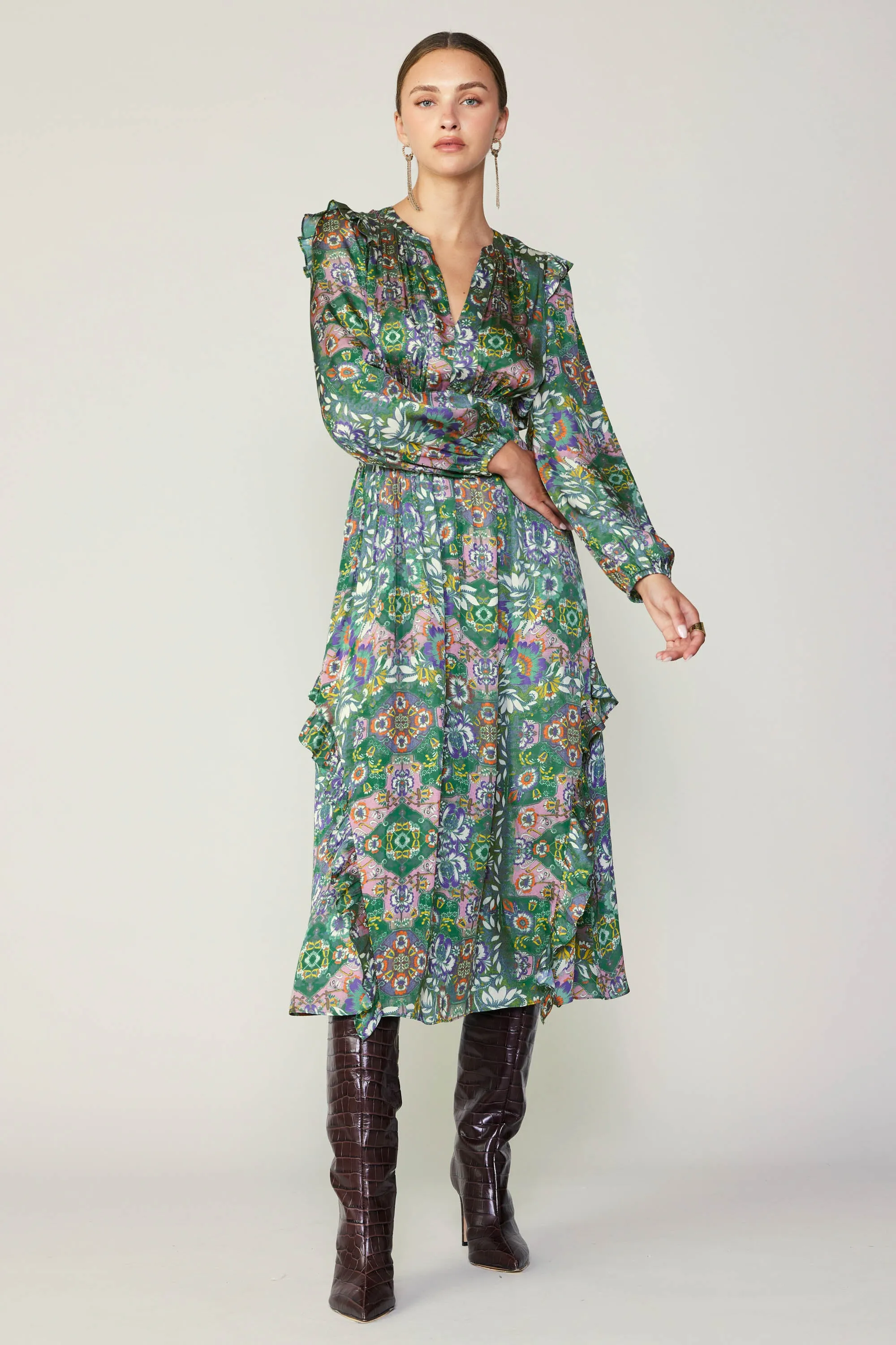 Emmaline Floral Midi Dress sold by Current Air product image thumbnail 3