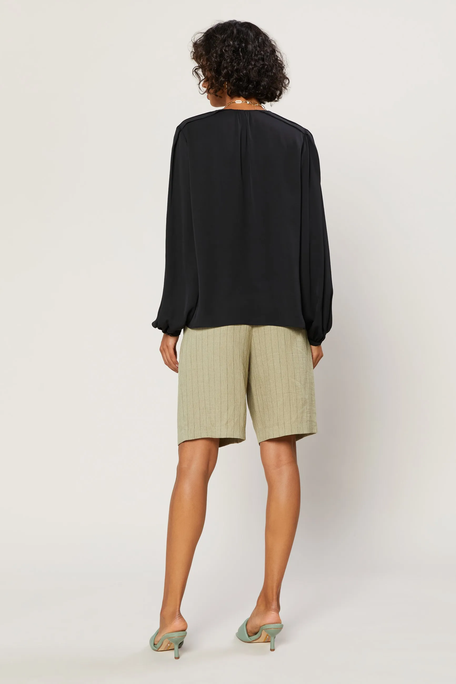 Gathered Long Sleeve Top sold by Current Air product image thumbnail 4