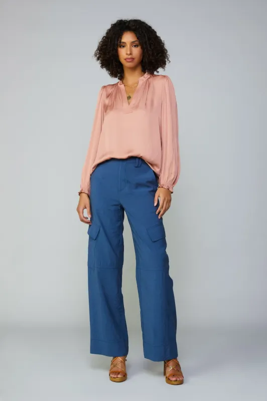 Top Stitch Placket Blouse sold by Current Air