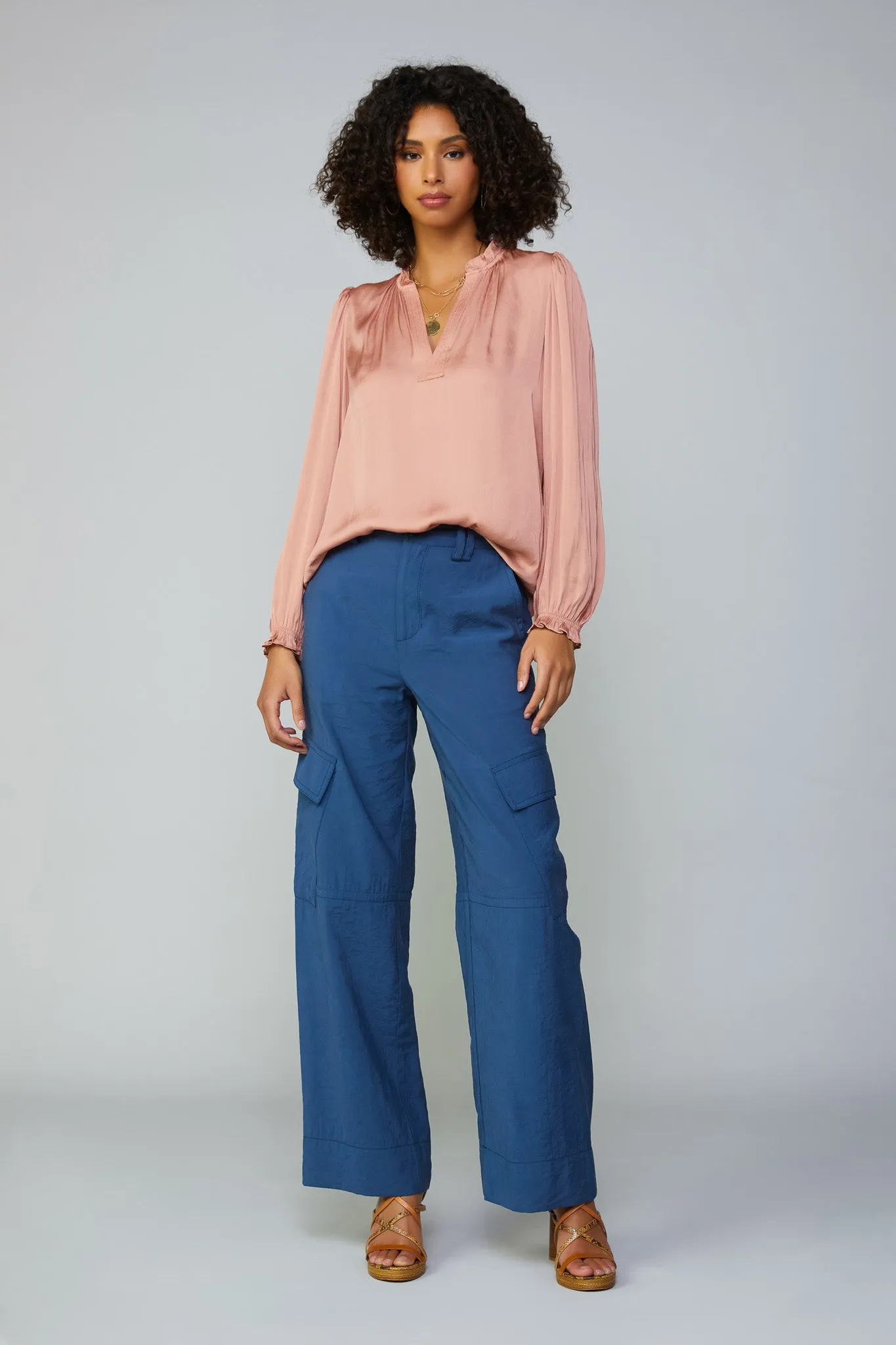 Top Stitch Placket Blouse sold by Current Air