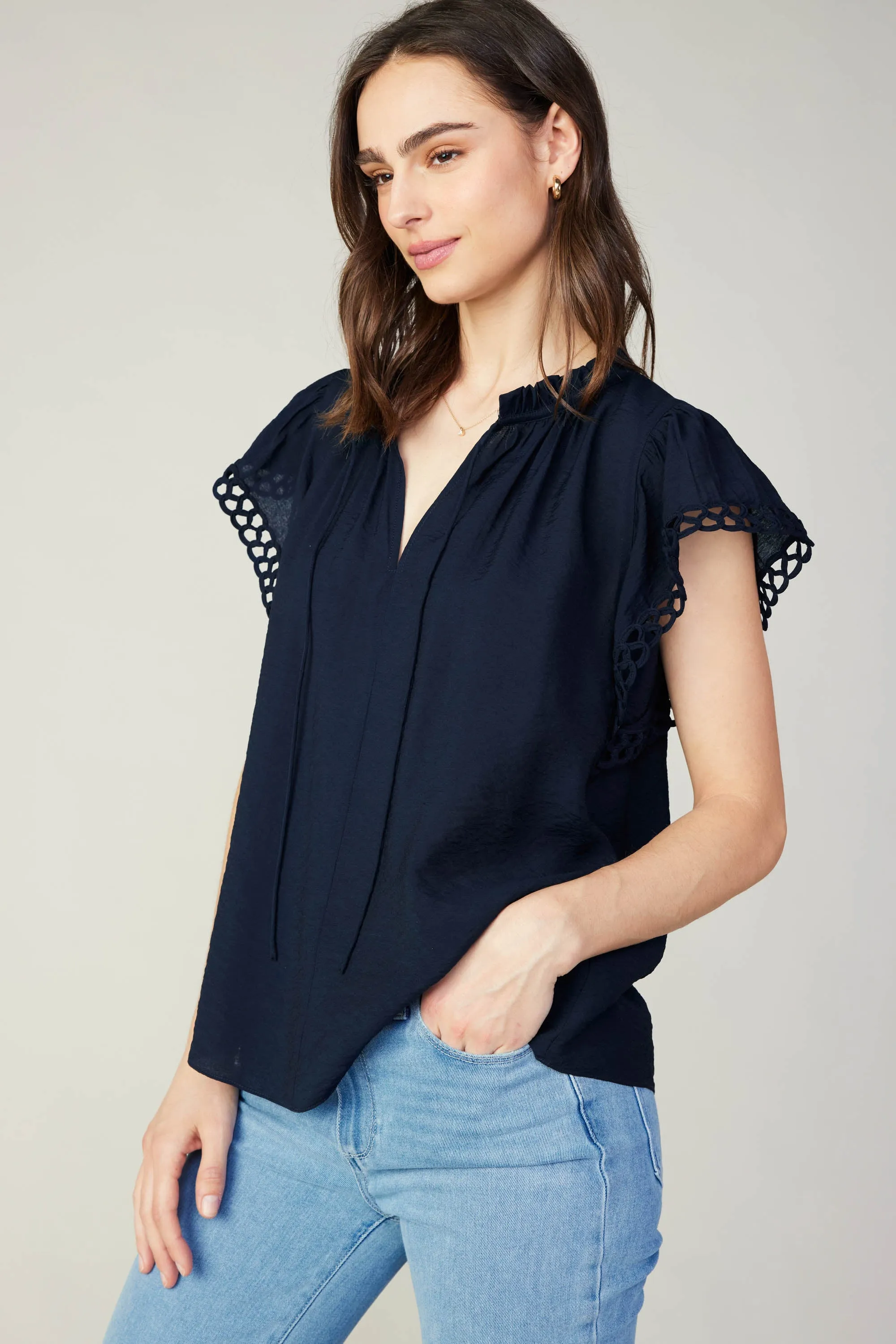 Eyelet Blouse sold by Current Air product image thumbnail 3