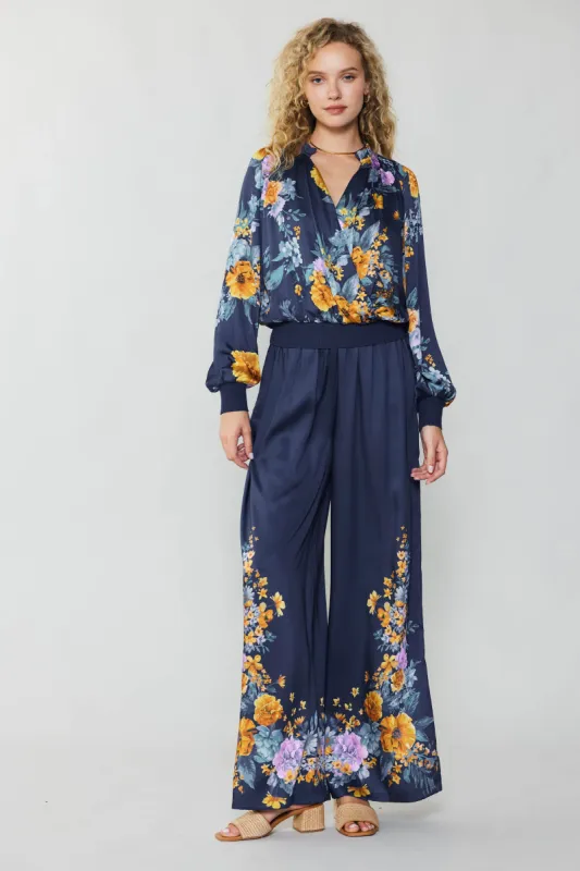 Floral Motif Wide Pants sold by Current Air