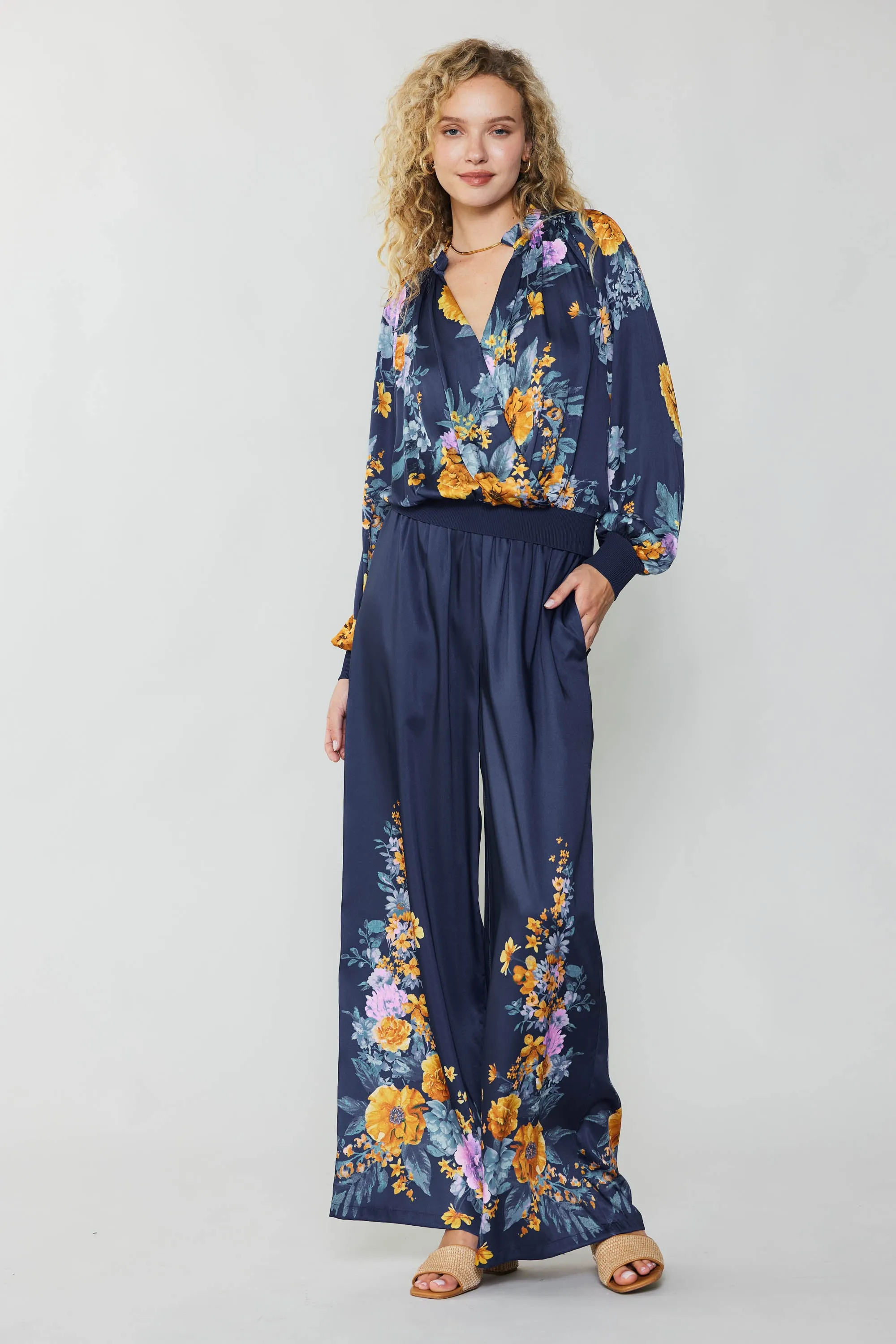 Floral Motif Wide Pants sold by Current Air product image thumbnail 2