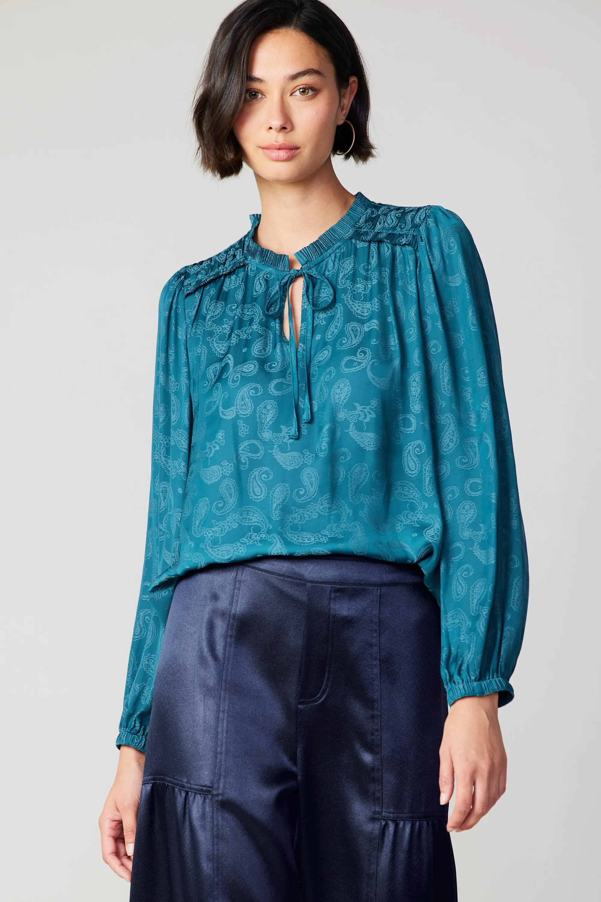 Paisley Split Neck Blouse sold by Current Air product image thumbnail 2
