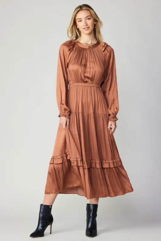 Hera Ruffled Midi Dress sold by Current Air