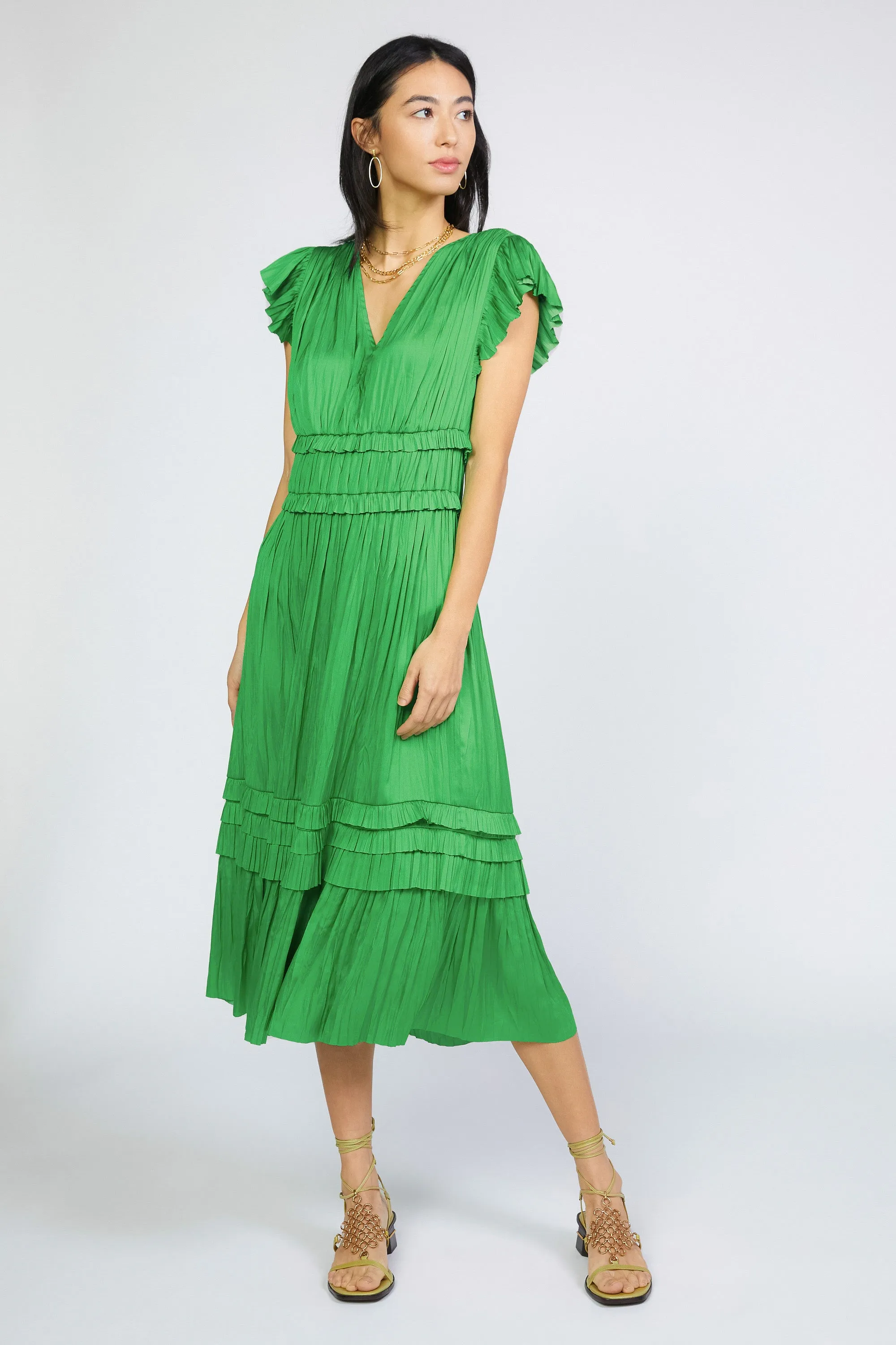 Sereia Pleated Midi Dress sold by Current Air