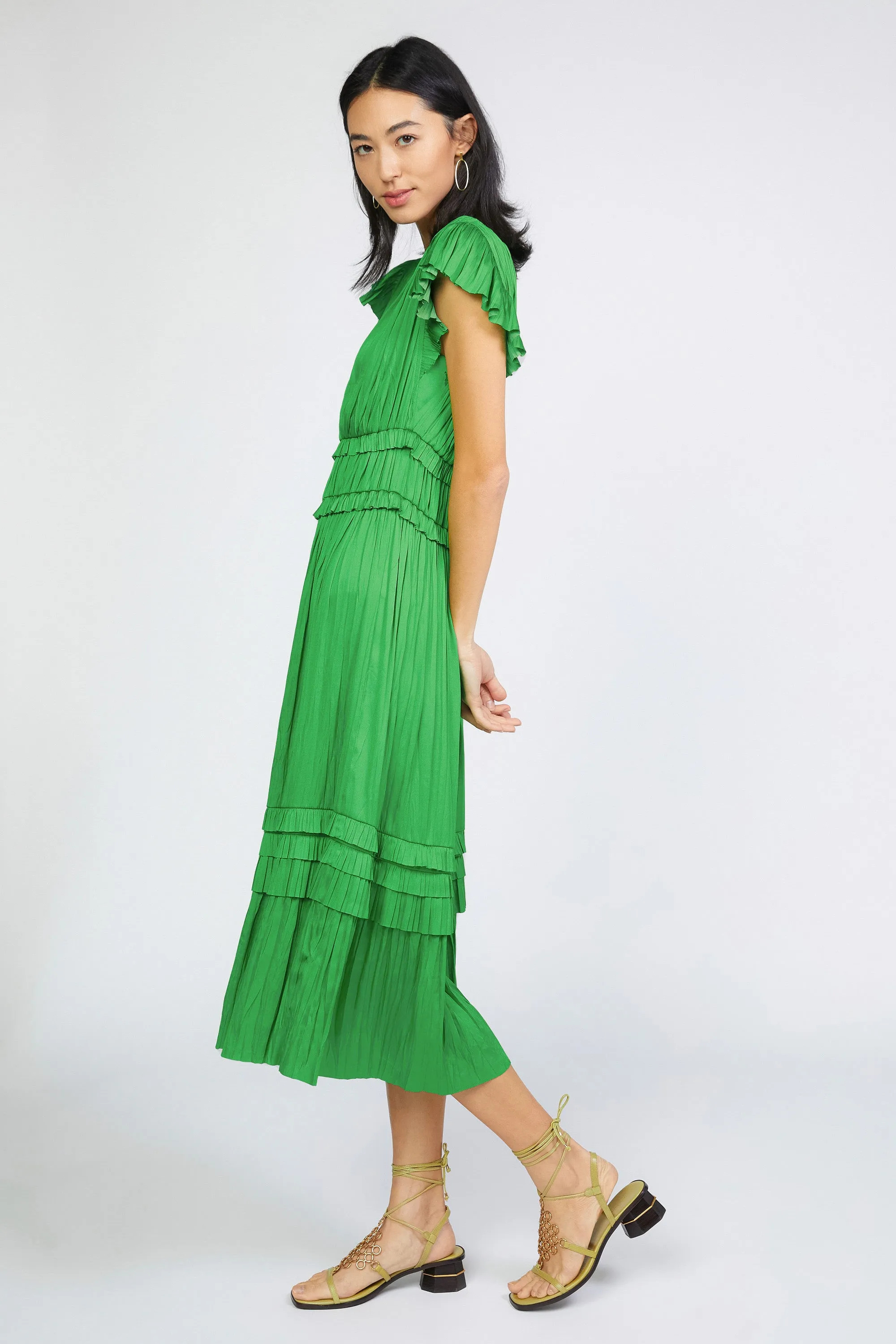 Sereia Pleated Midi Dress sold by Current Air product image thumbnail 3