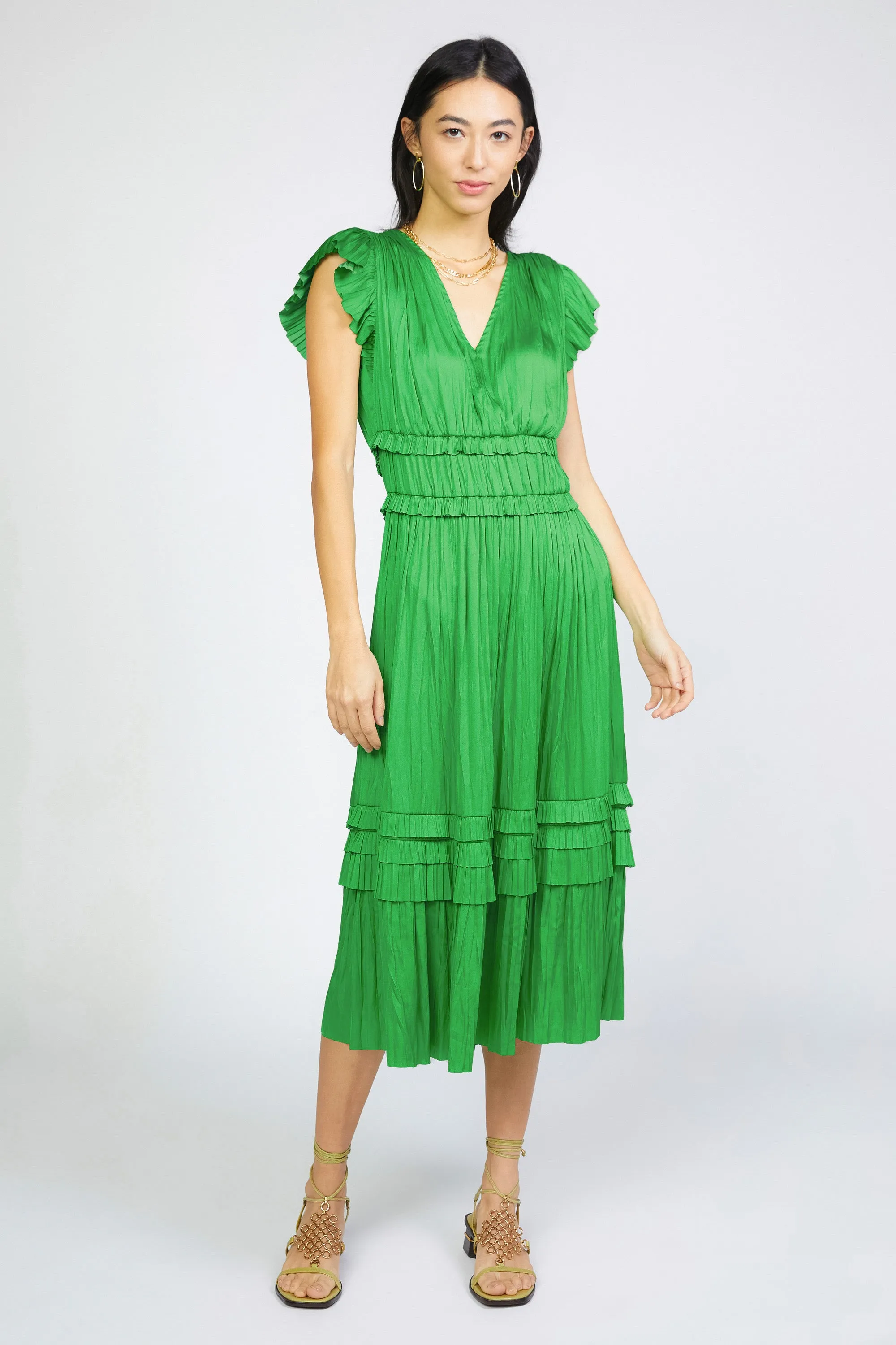 Sereia Pleated Midi Dress sold by Current Air product image thumbnail 5