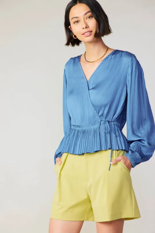 Pleated Wrap Top sold by Current Air