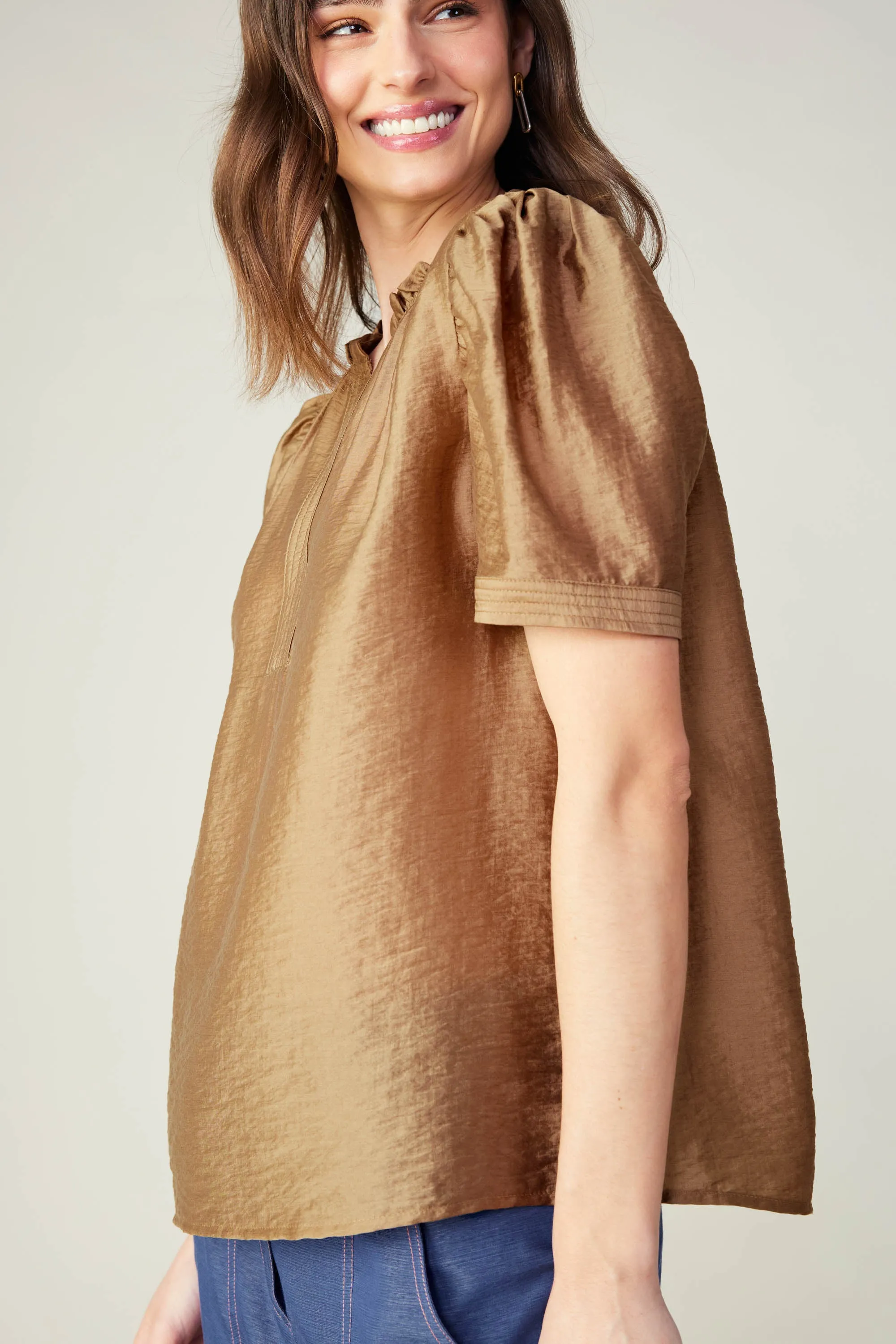 Gathered Sleeve Blouse sold by Current Air product image thumbnail 4