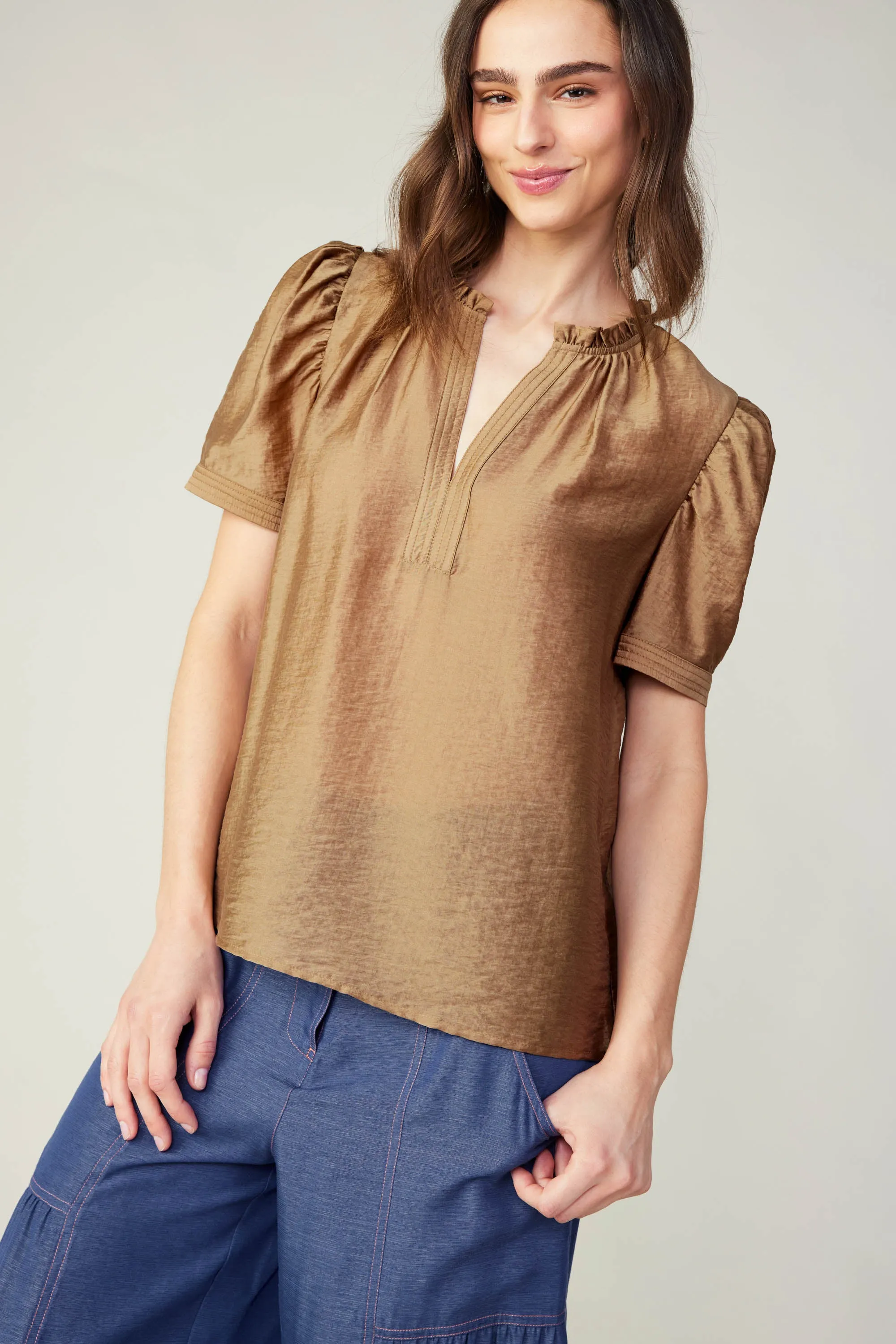 Gathered Sleeve Blouse sold by Current Air product image thumbnail 3