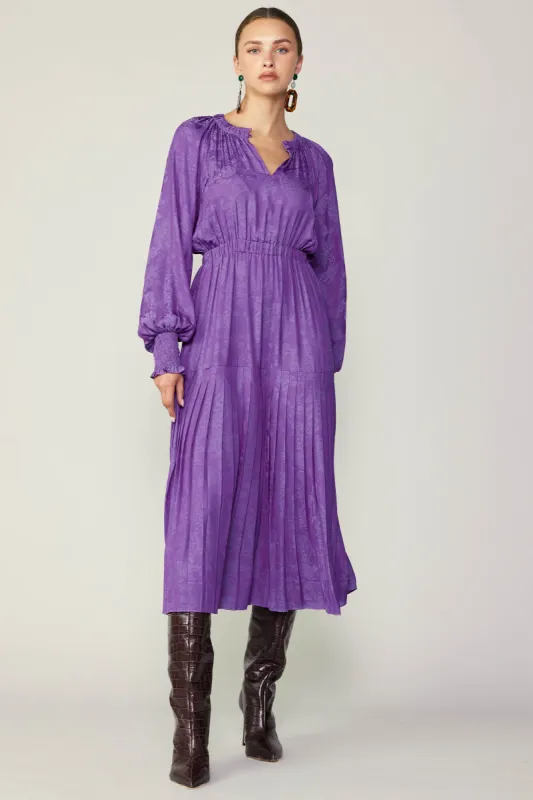 Floral Smocked Cuff Midi Dress sold by Current Air