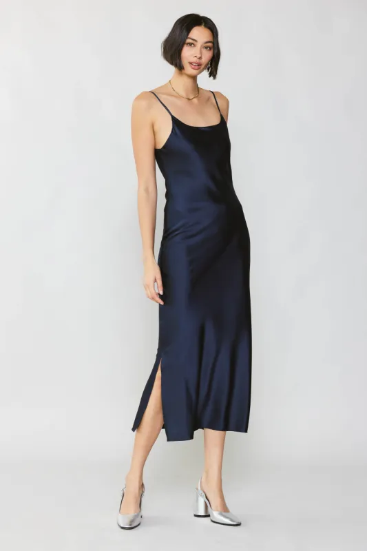 Silk Bias Midi Dress sold by Current Air