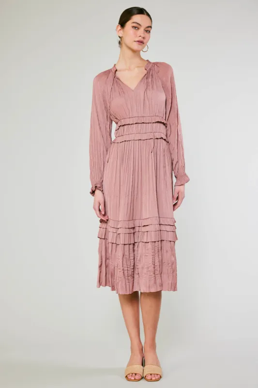 Leia Pleated Midi Dress sold by Current Air